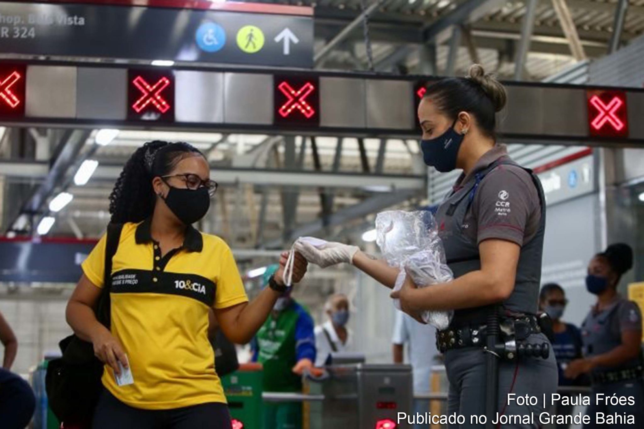 Governo do Estado distribui mais 100 mil máscaras no sistema metroviário de Salvador e Lauro de Freitas