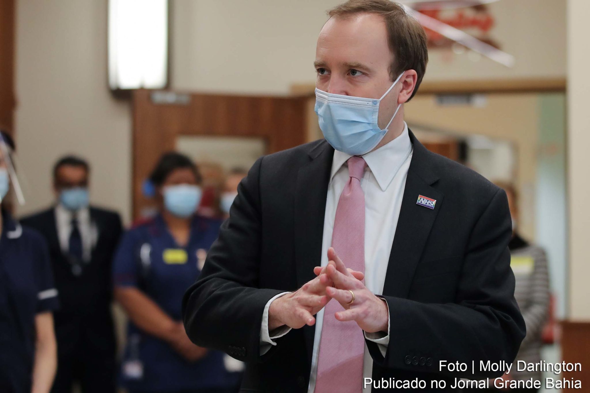 Matt Hancock, secretário de Saúde do Reino Unido.