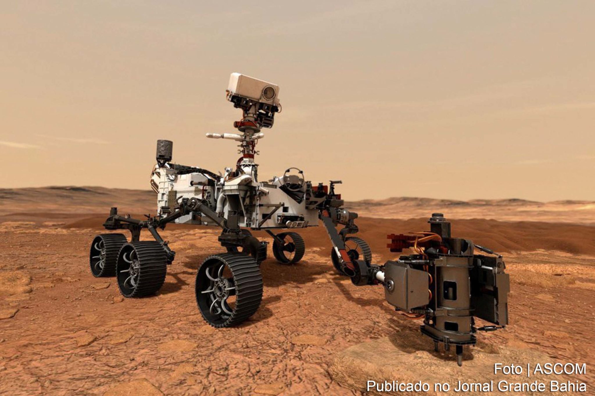 Veículo semi-automatizado Perseverance, da Nasa,