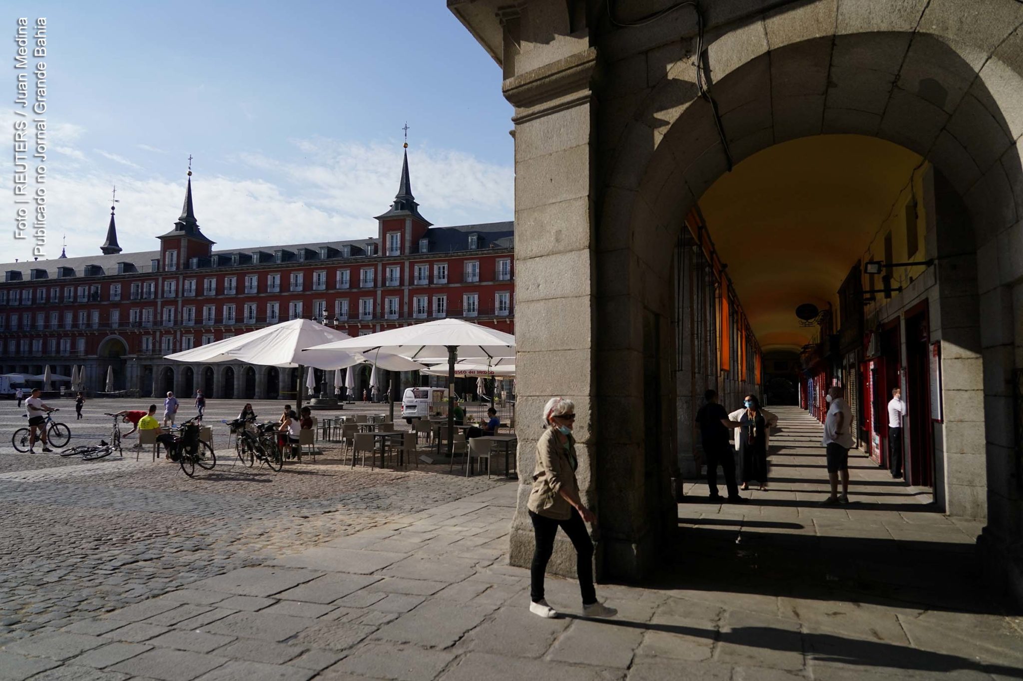 Praça Maior em Madrid, Espanha.