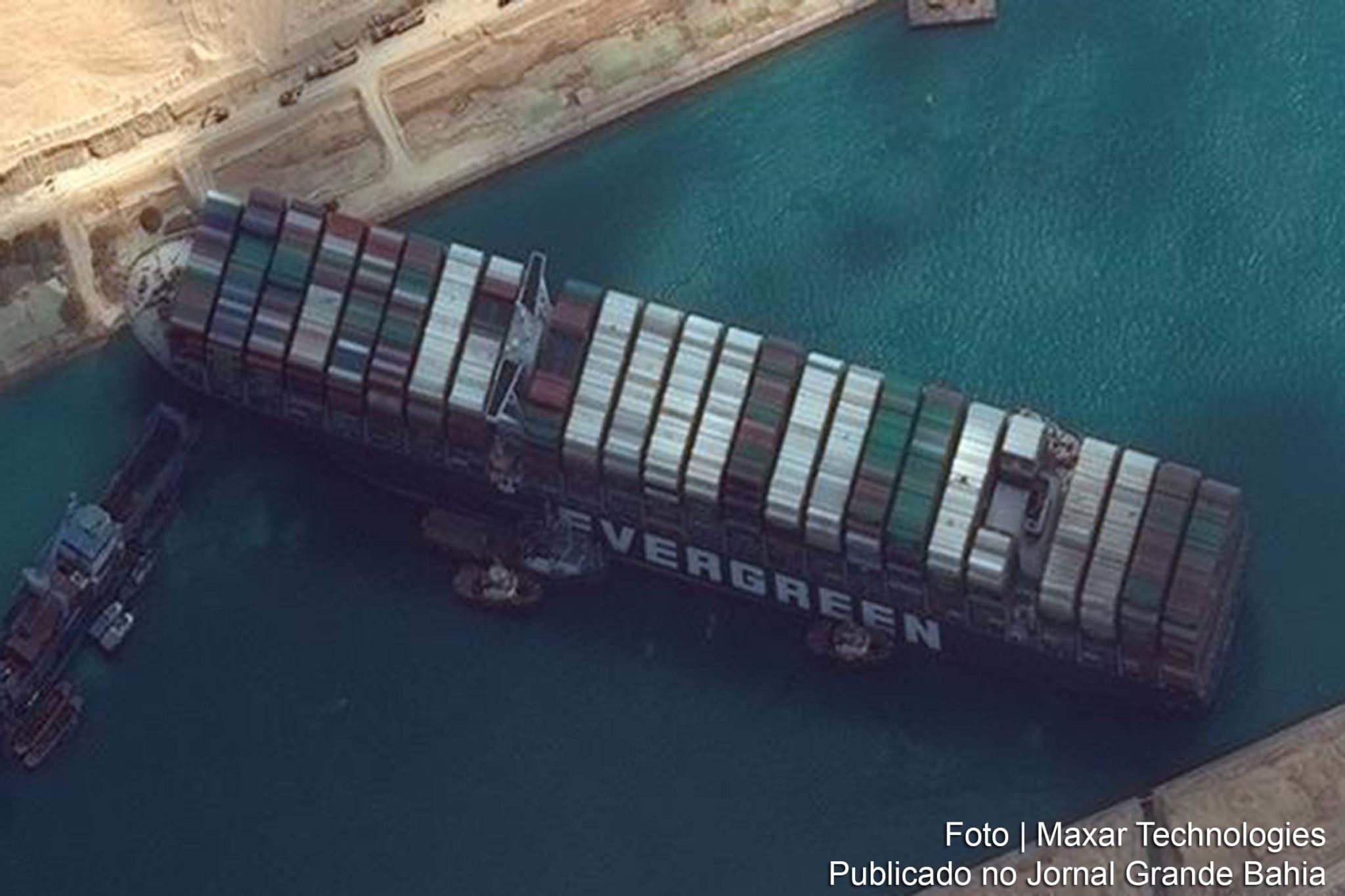 Bloqueio do Canal de Suez custa de 6 a 10 bilhões de dólares por semana..