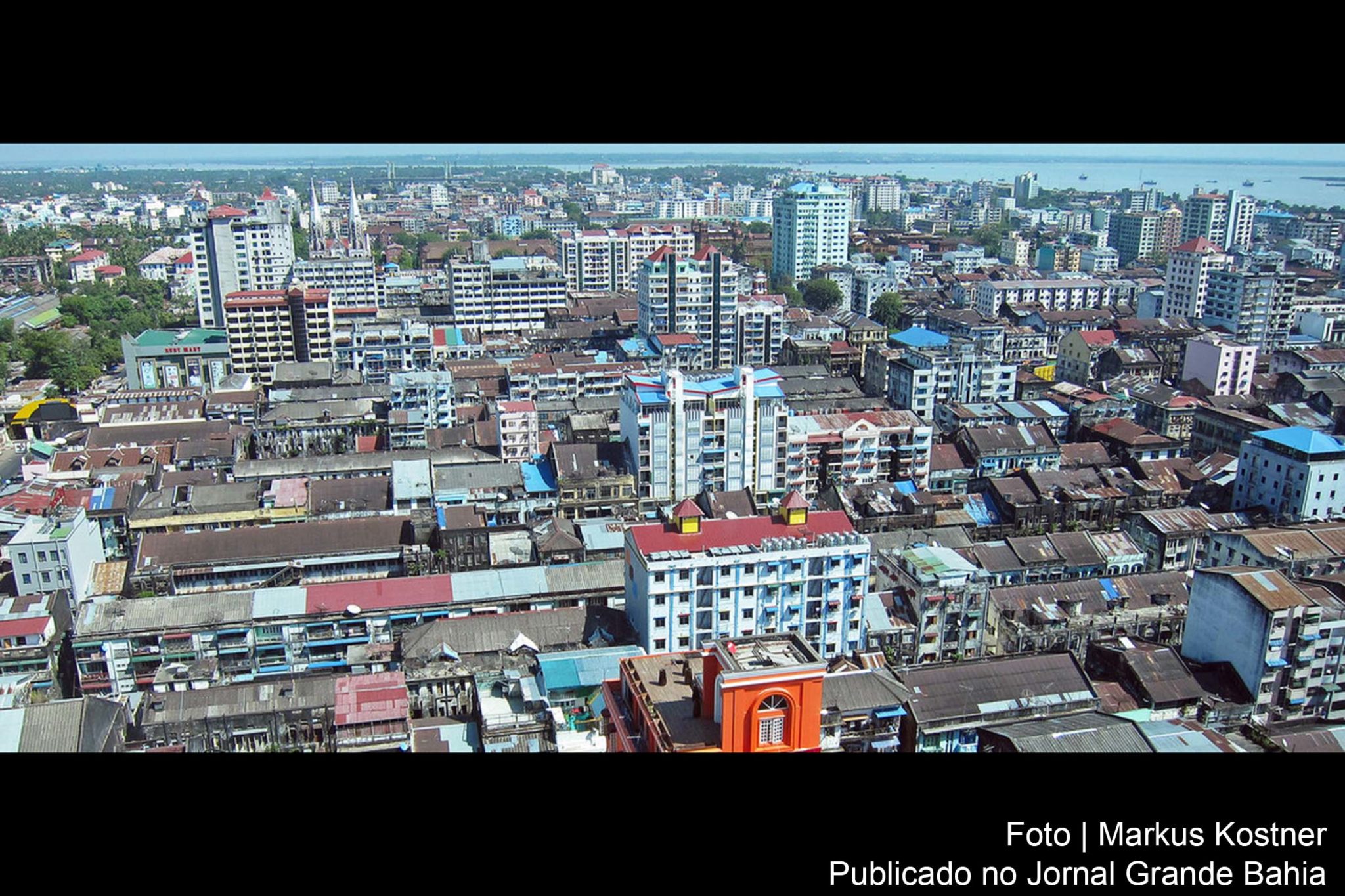 Cidade de Rangum, em Mianmar, onde os militares tomaram o poder.