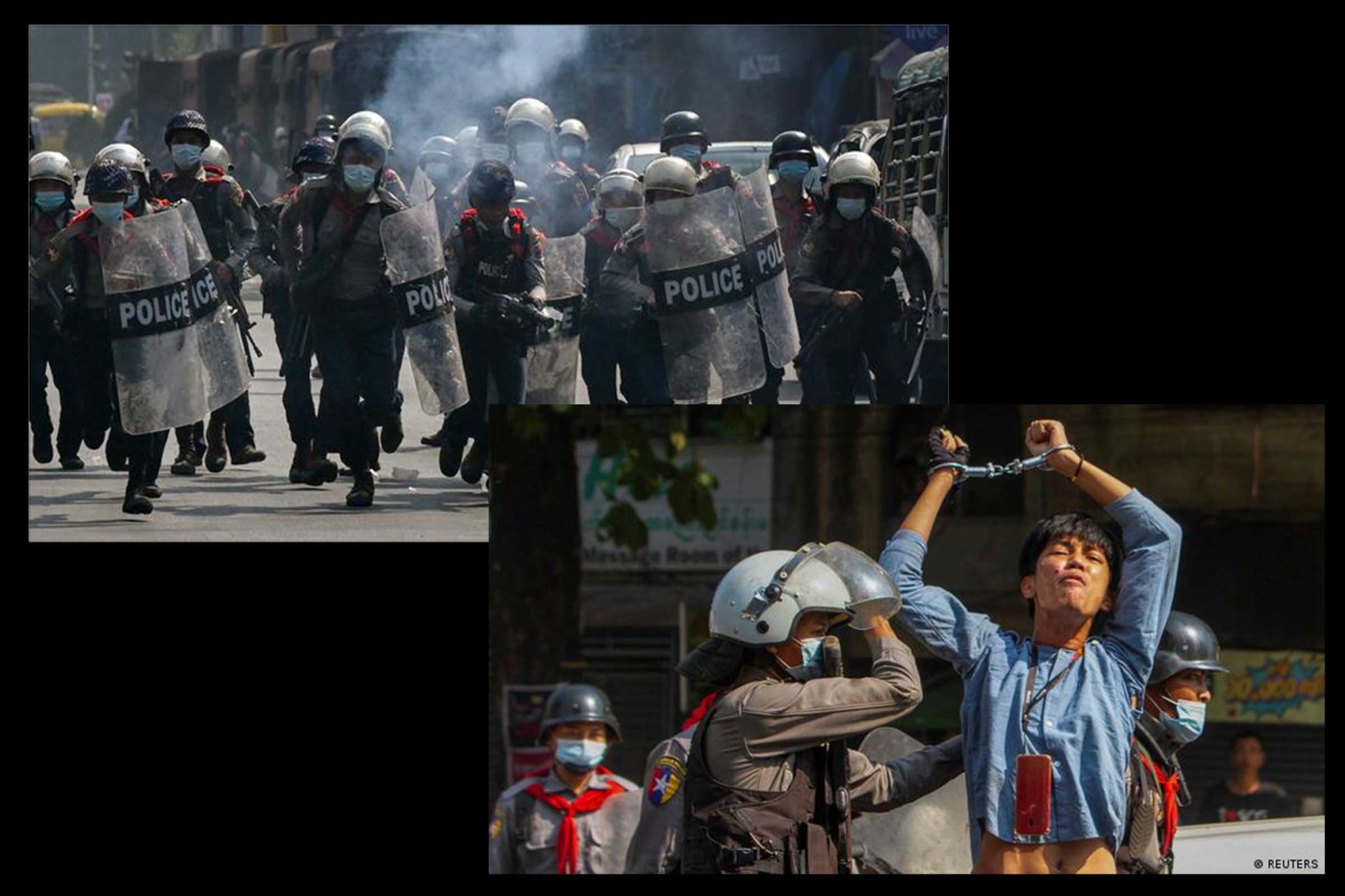 Forcas de segurança em Myanmar passam a utilizar táticas mais brutais para dispersar protestos contra golpe de Estado.