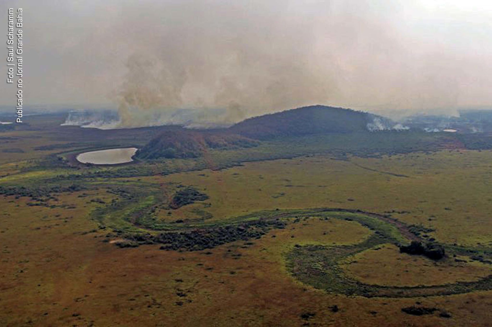 Imagem, de 3 de agosto de 2020, registra seca e incêndio no Pantanal do Brasil. A maior planície alagada do planeta atravessa a pior seca em 60 anos. Moradores da região se preparam para incêndios ainda mais devastadores do que em 2020.