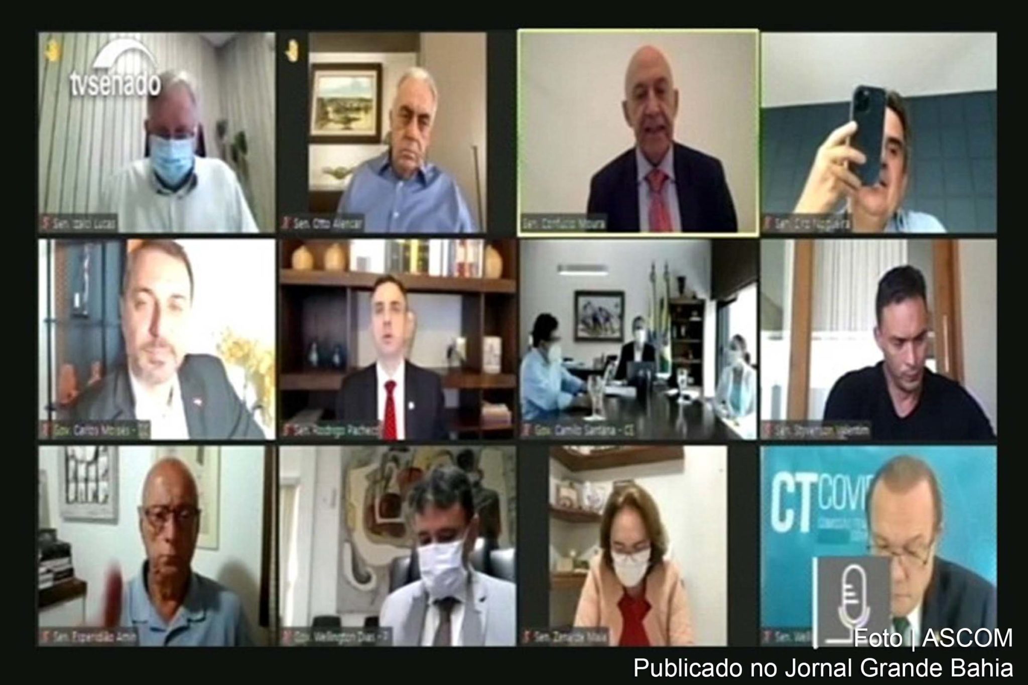 Reunidos na Comissão Temporária Covid-19, governadores cobram da União recursos para o enfrentamento da pandemia.