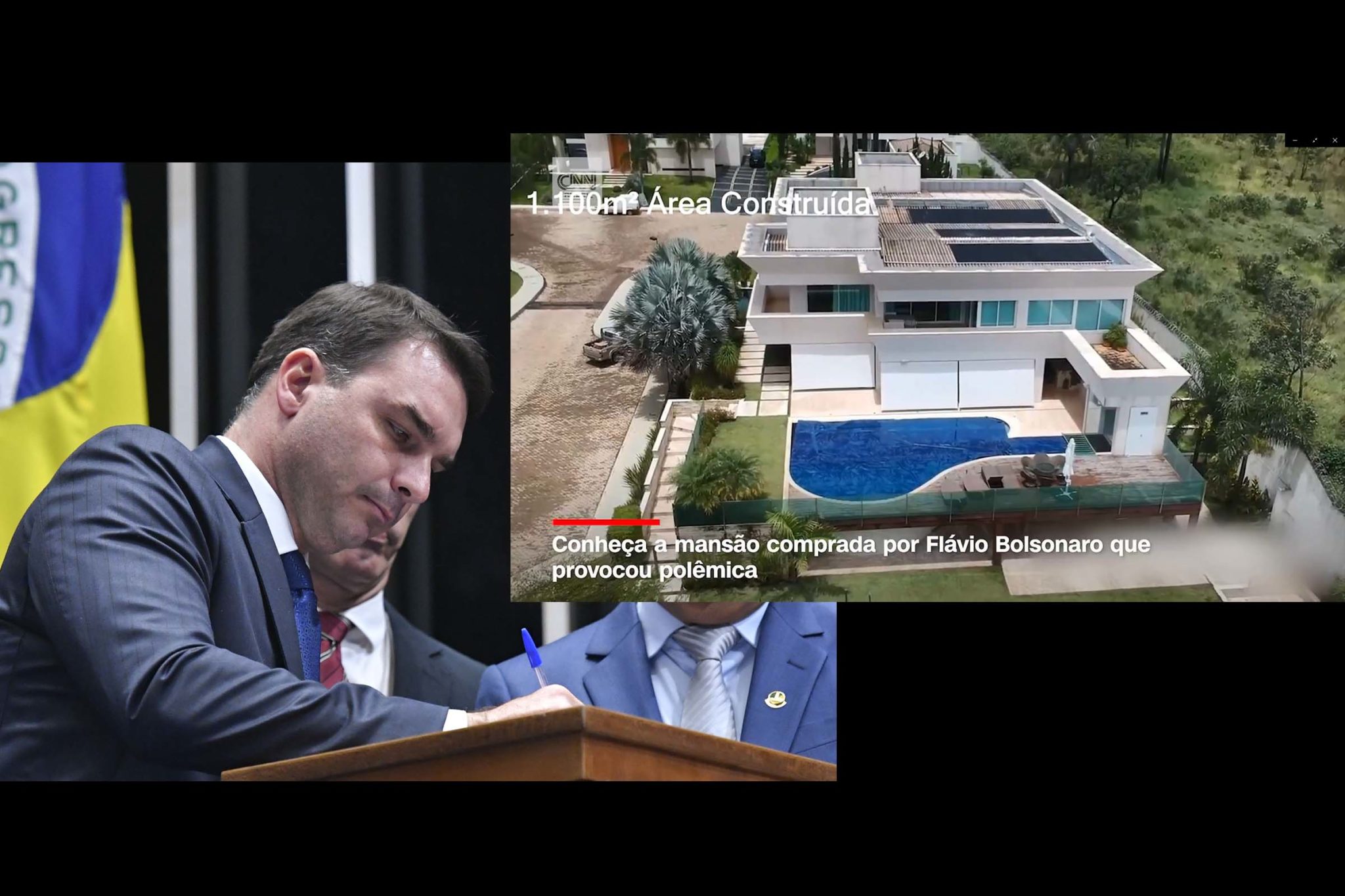 Filho mais velho do extremista Jair Bolsonaro, senador Flávio Bolsonaro comprou imóvel de luxo de R$ 6 milhões em Brasília. Valor está bem acima do patrimônio declarado pelo político, e condições de empréstimo para quitar mais da metade do valor levantam questionamentos. O senador é suspeito de ocultar valores desviados com compra de imóveis.