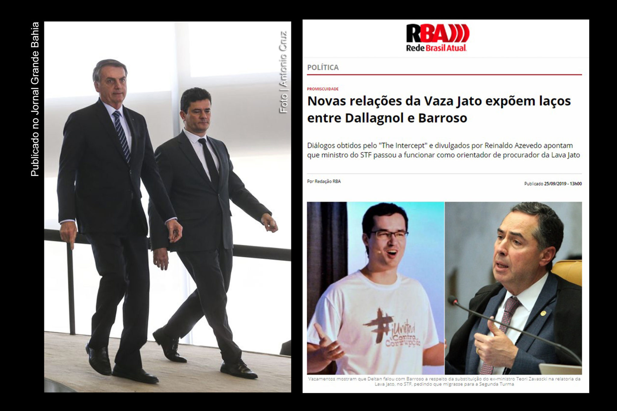 Ministros do STF apoiam decisão da Segunda Turma sobre parcialidade do à época juiz Sérgio Moro dos processos contra o ex-presidente Lula. Votação foi suspensa após pedido de vista, mas placar de 7 a 2 não pode mais ser revertido. Durante o julgamento, o ministro Roberto Barroso fez defesa do que, em tese, se caracteriza como 'Aliança do Crime', cujo resultado foi a assunção ao poder da República de Michel Temer e Jair Bolsonaro. Novos diálogos revelados pela Vaza Jato apontam Barroso agiu como uma espécie de consultor do procurador da força-tarefa Lava Jato, Deltan Dallagnol. Conversas obtidas pelo The Intercept e publicadas pelo jornalista Reinaldo Azevedo evidenciam que o acesso a Barroso é privilégio apenas seu.