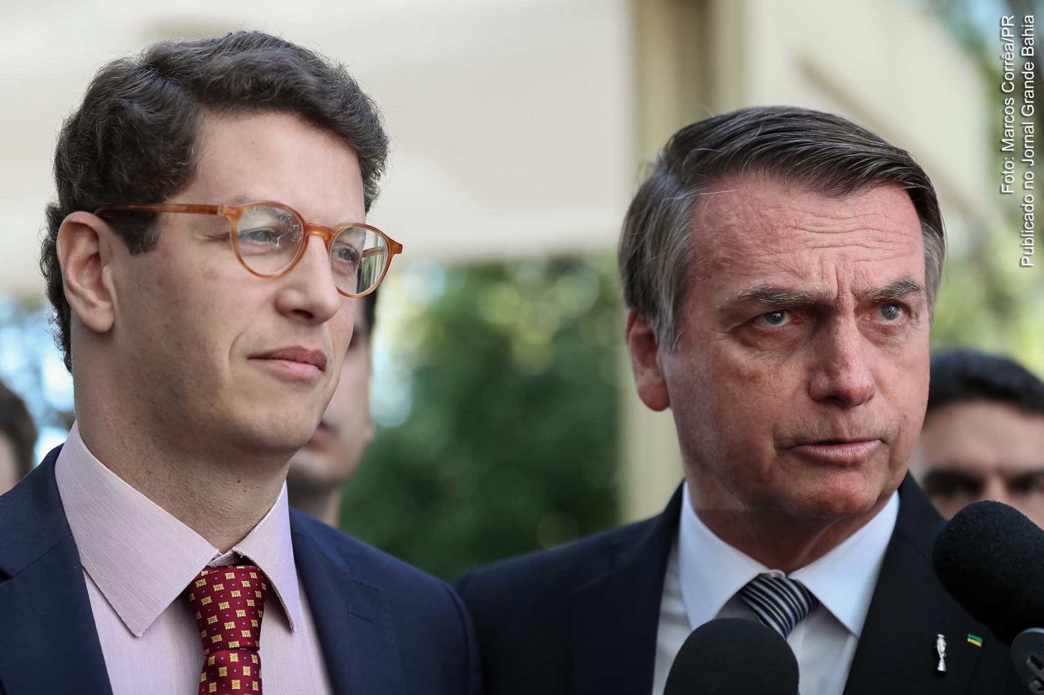 Extremistas de direita Ricardo Salles e Jair Bolsonaro.