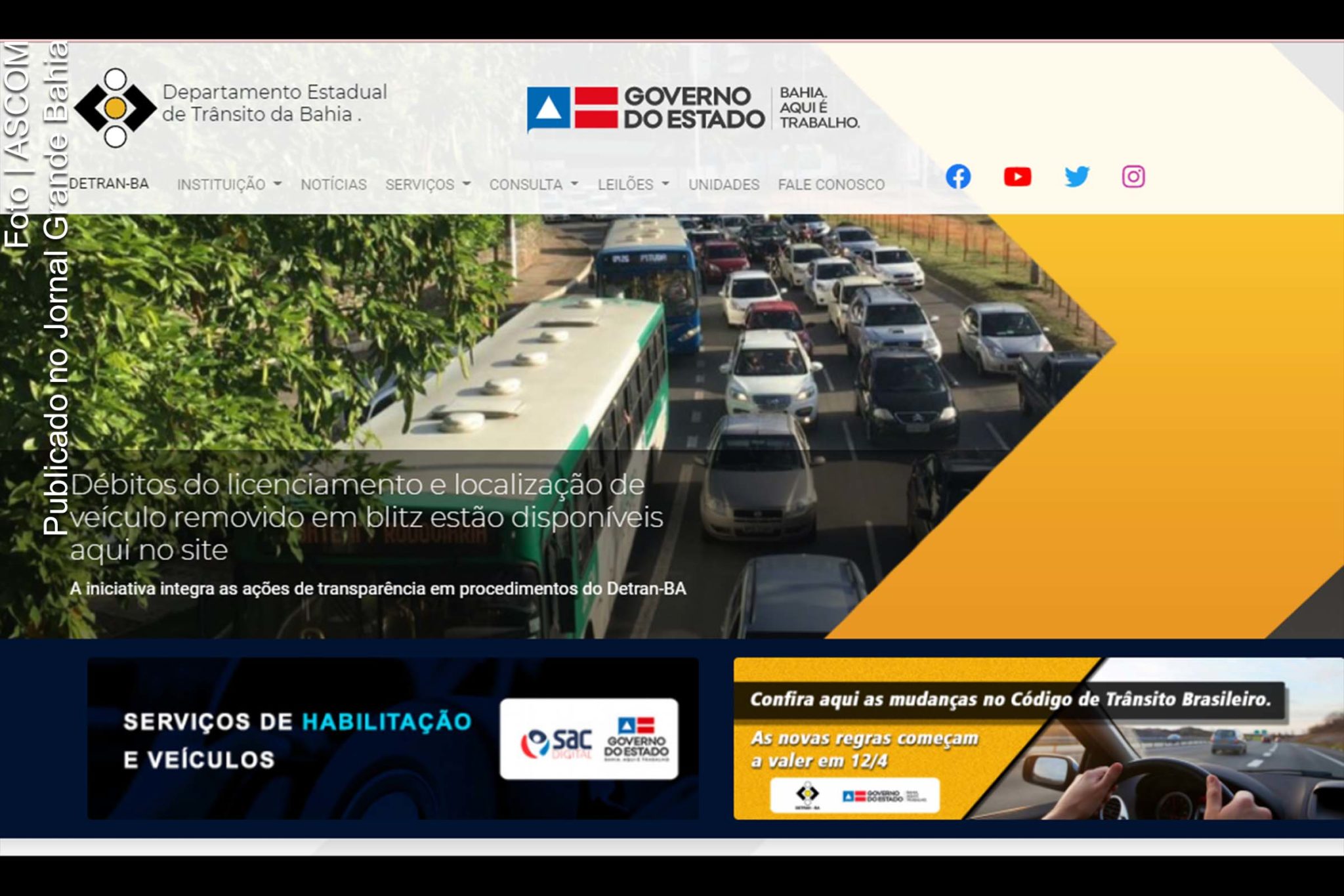 Para quem tem dúvidas sobre o cadastro do carro ou da moto no Departamento Estadual de Trânsito (Detran-BA) e o destino do veículo removido em blitz, o site do órgão disponibiliza as informações.