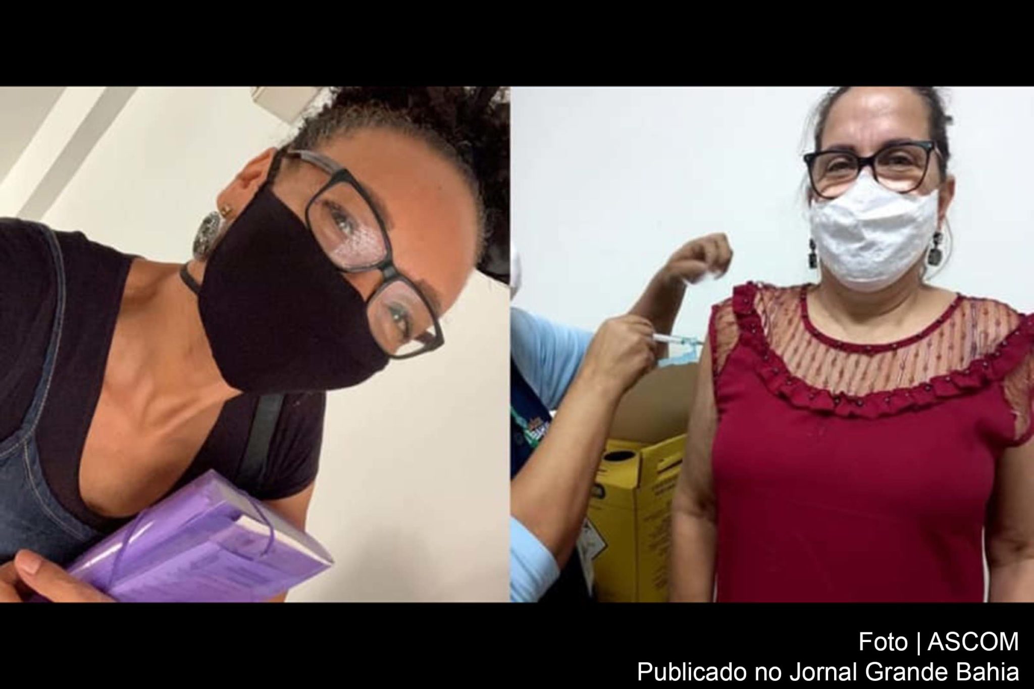 Profissionais da educação recebem vacina contra Covid-19.
