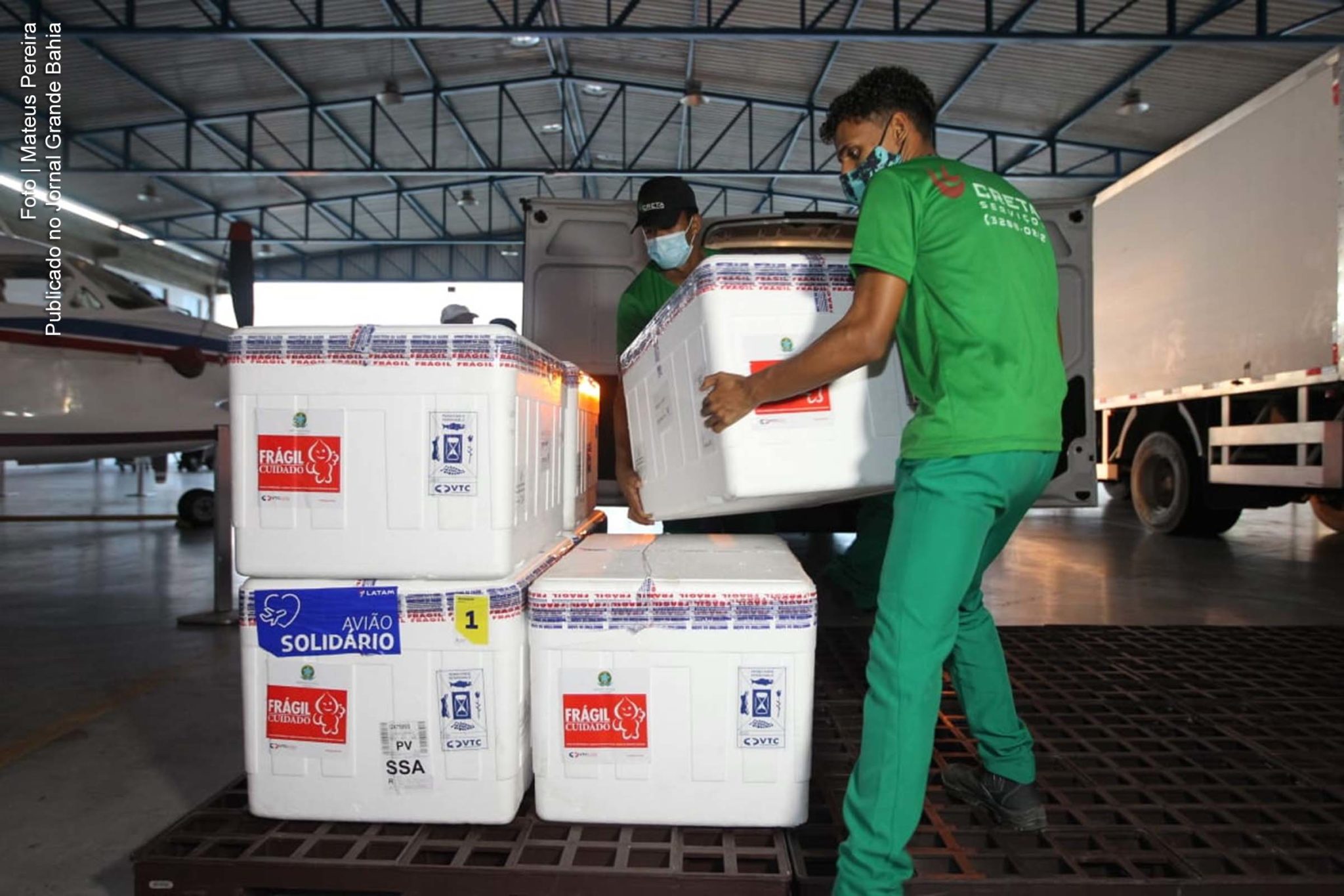 Bahia recebe mais 222.500 doses de vacinas contra a Covid-19