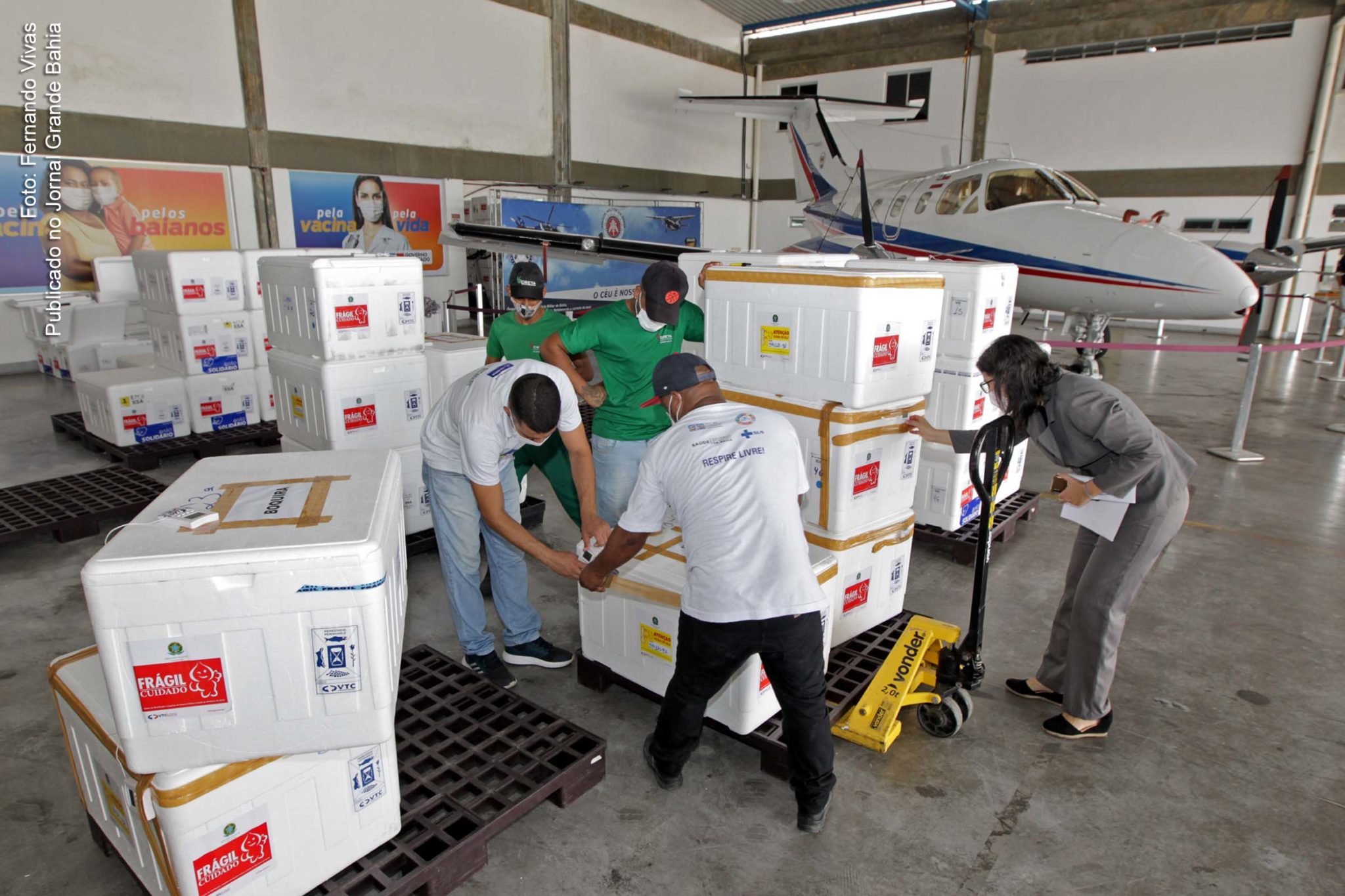 Vacinas contra a Covid-19 entregues à SESAB serão distribuídas às administrações municipais, que vão proceder a imunização da população.