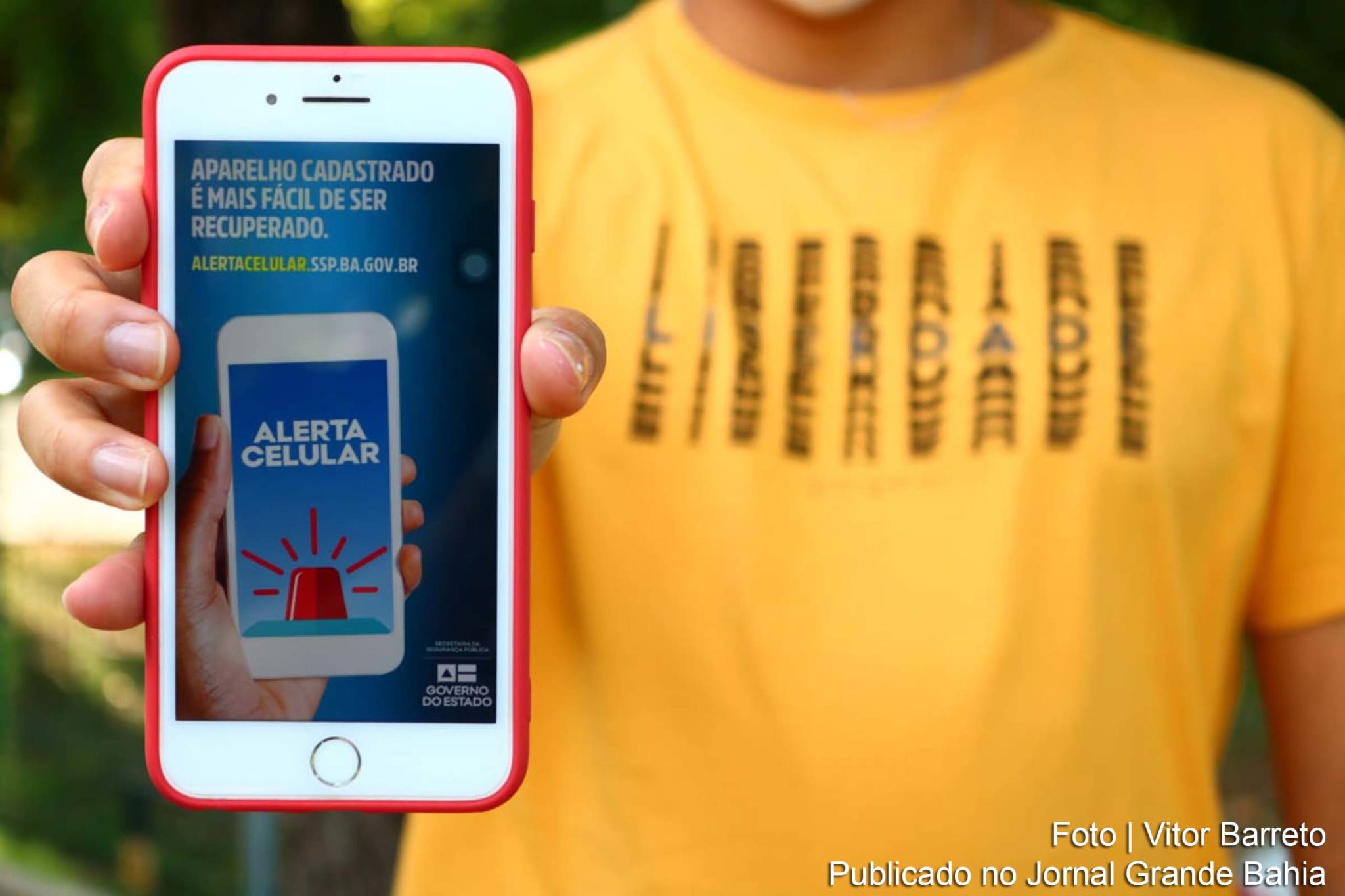 No Alerta Celular, o usuário deve preencher o formulário de identificação no portal da ferramenta e inserir o IMEI do aparelho.