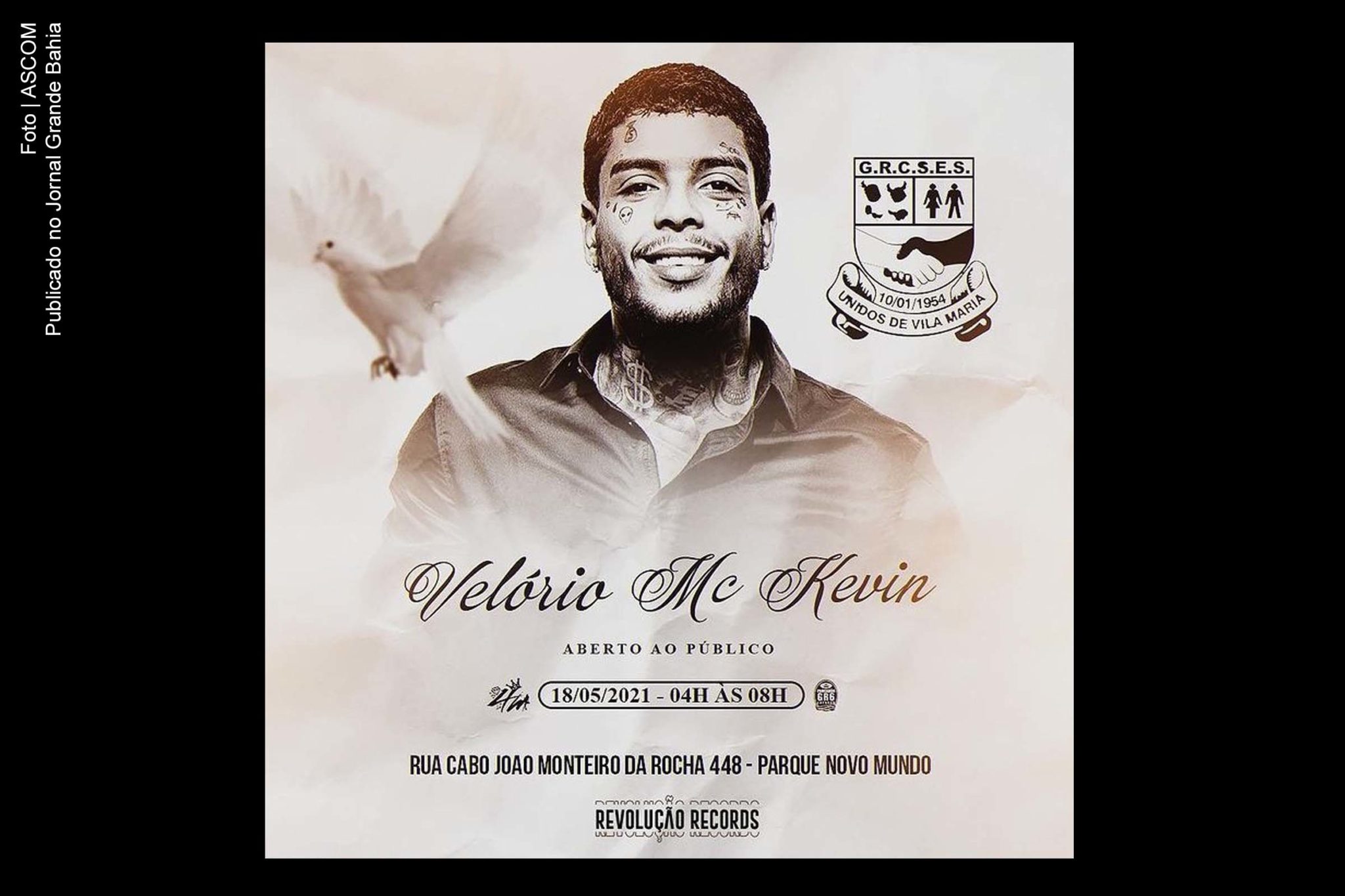 Kevin Nascimento Bueno (MC Kevin) foi enterrado em São Paulo, no dia 18 de maio de 2021.