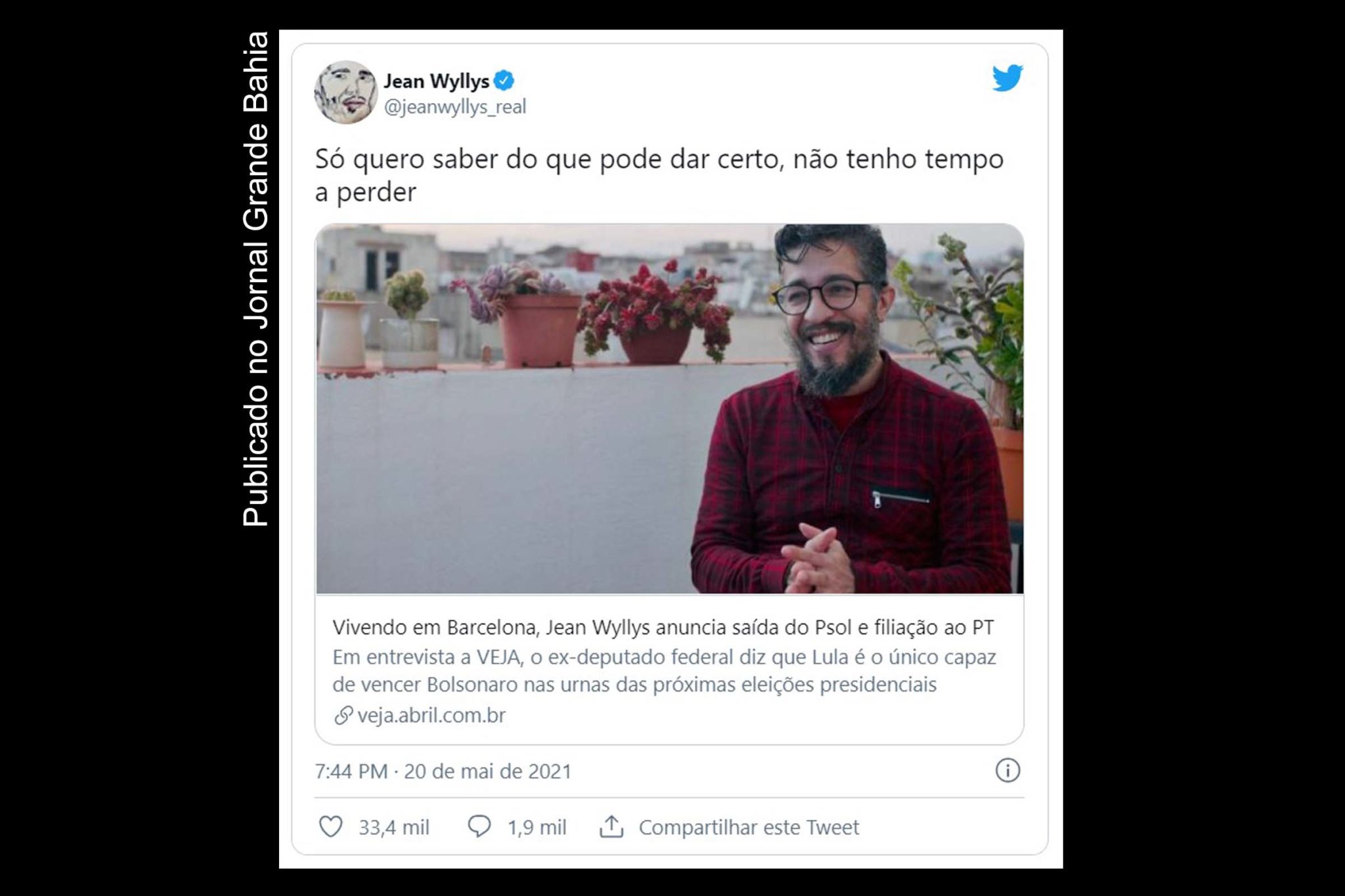 Ex-deputado Jean Wyllys deixa PSOL para se filiar ao PT