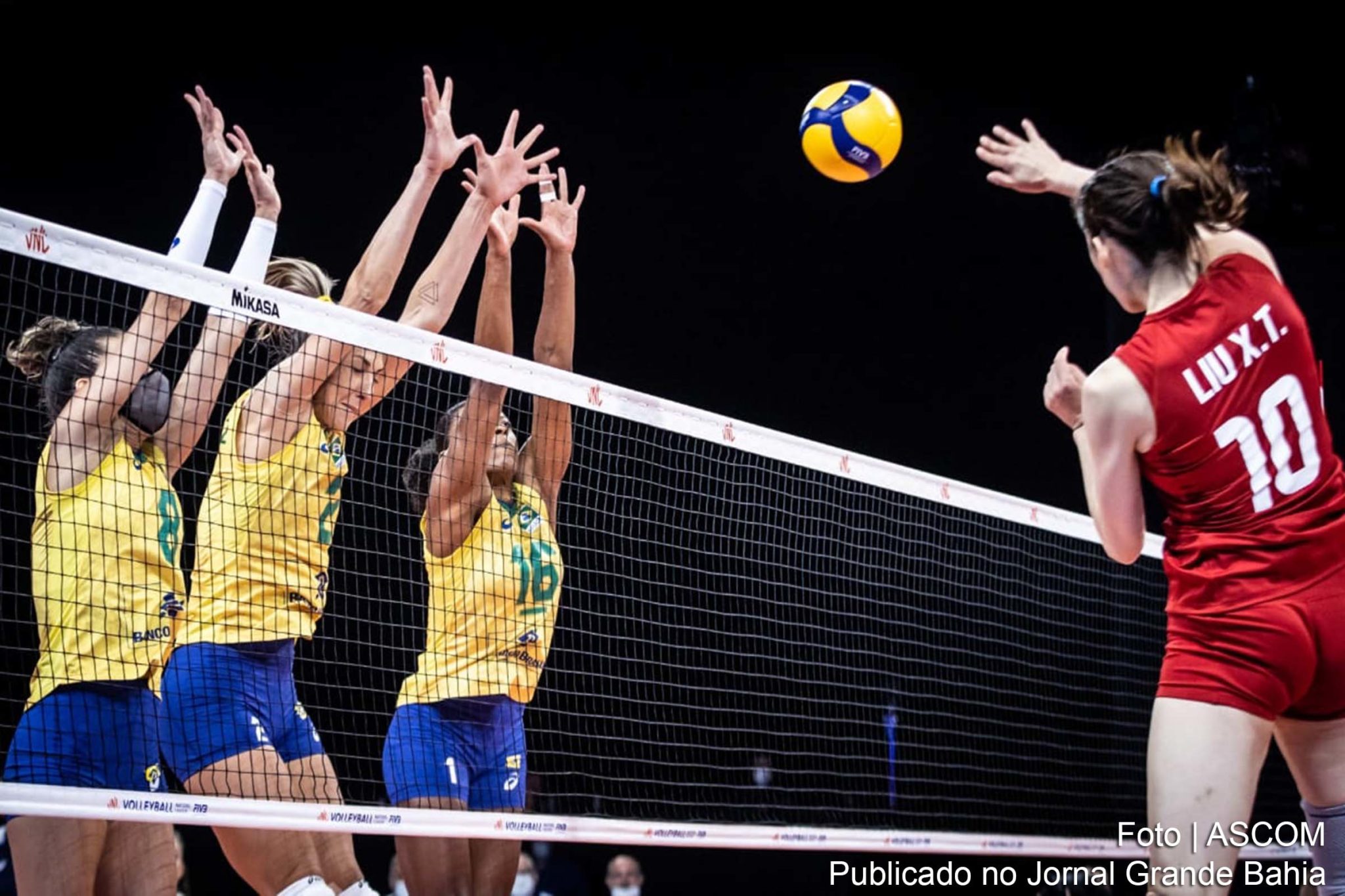 Brasil cai para China; segunda derrota do vôlei na Liga das Nações.
