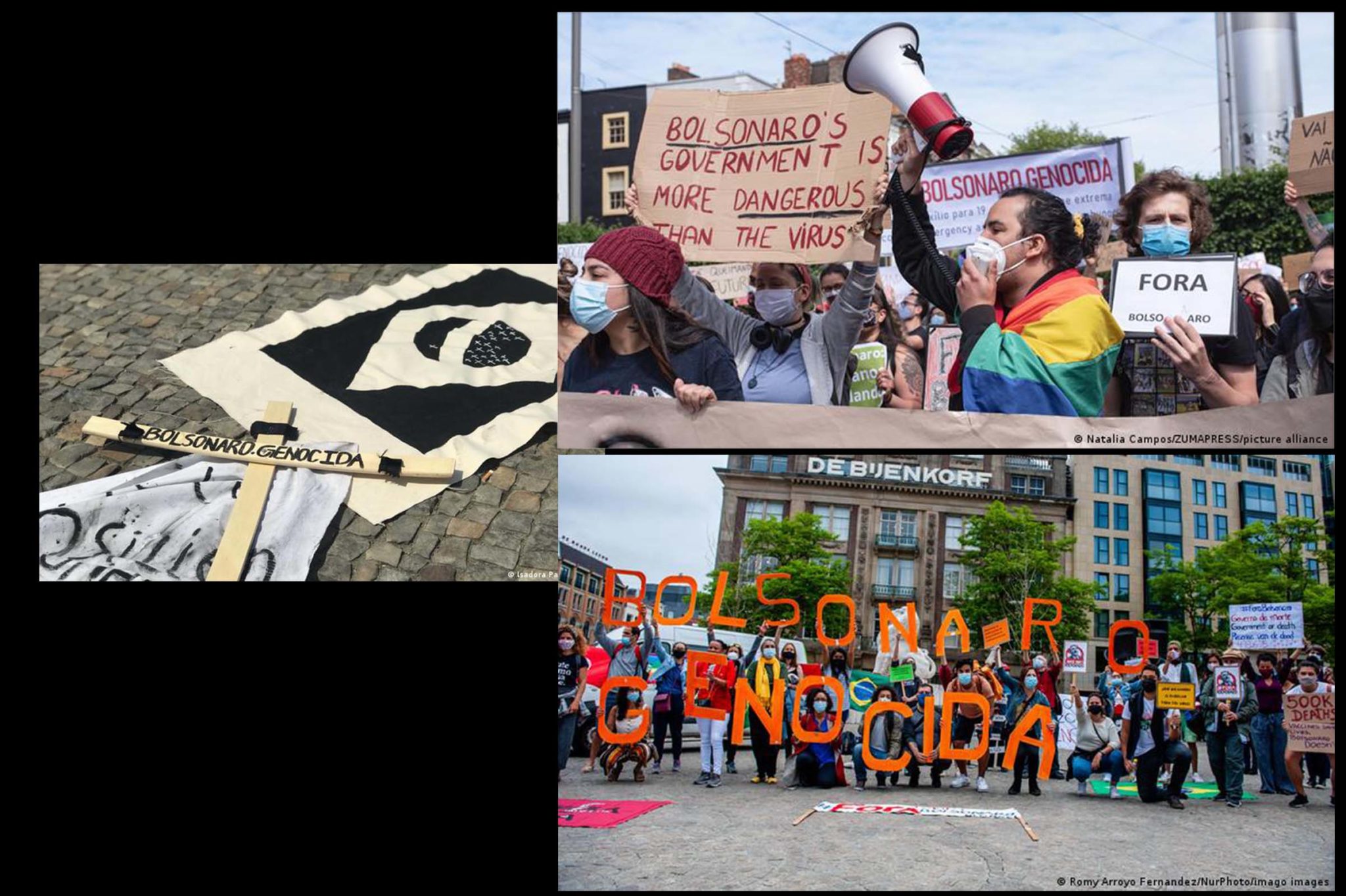 Cidades europeias têm protestos contra extremista Jair Bolsonaro; Em Berlim, manifestantes apelaram para que presidente do Brasil seja julgado pelo Tribunal de Haia