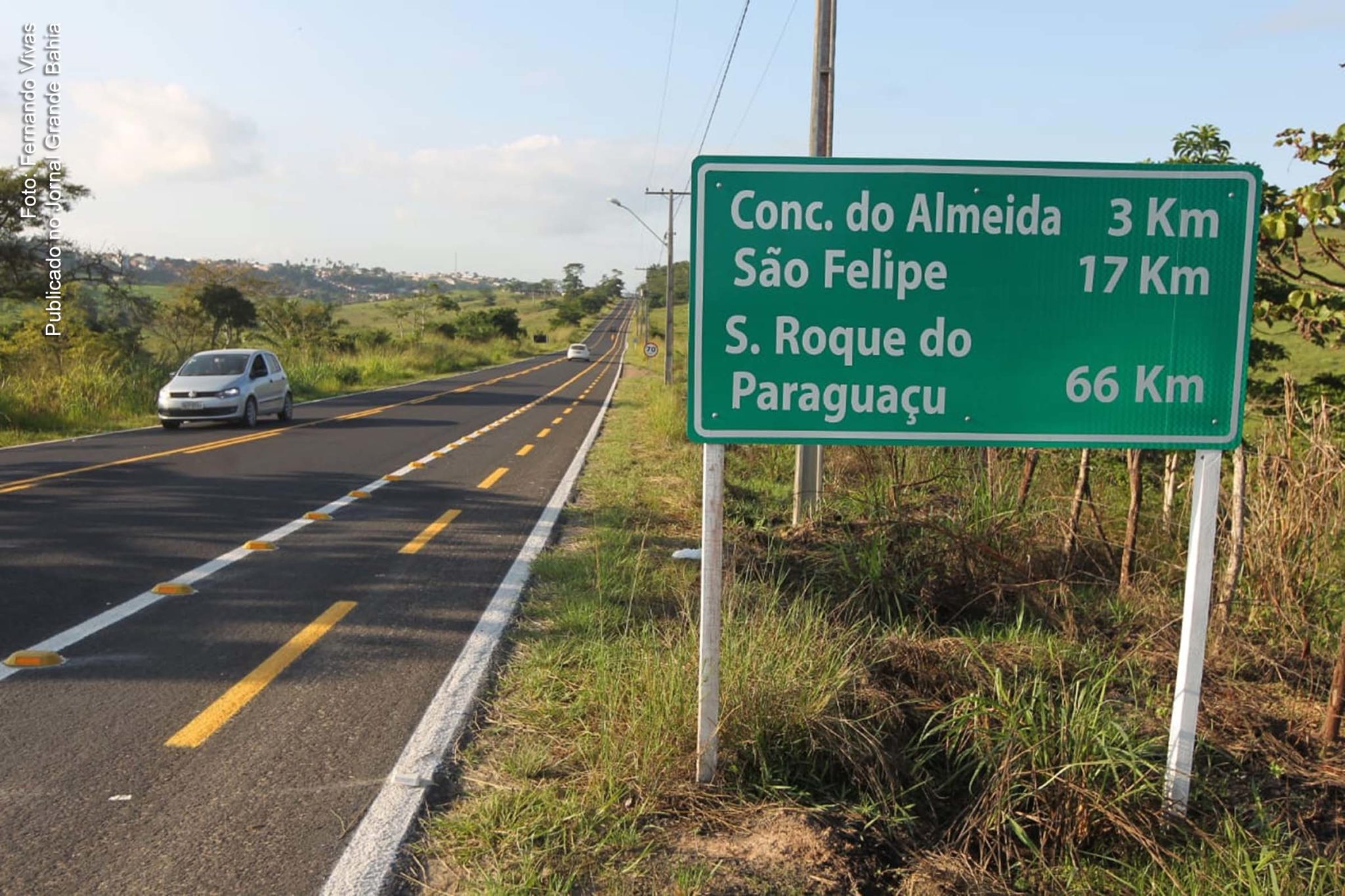 Governo da Bahia entrega recuperação da rodovia BA-514, no trecho entre São Filipe e Conceição do Almeida.