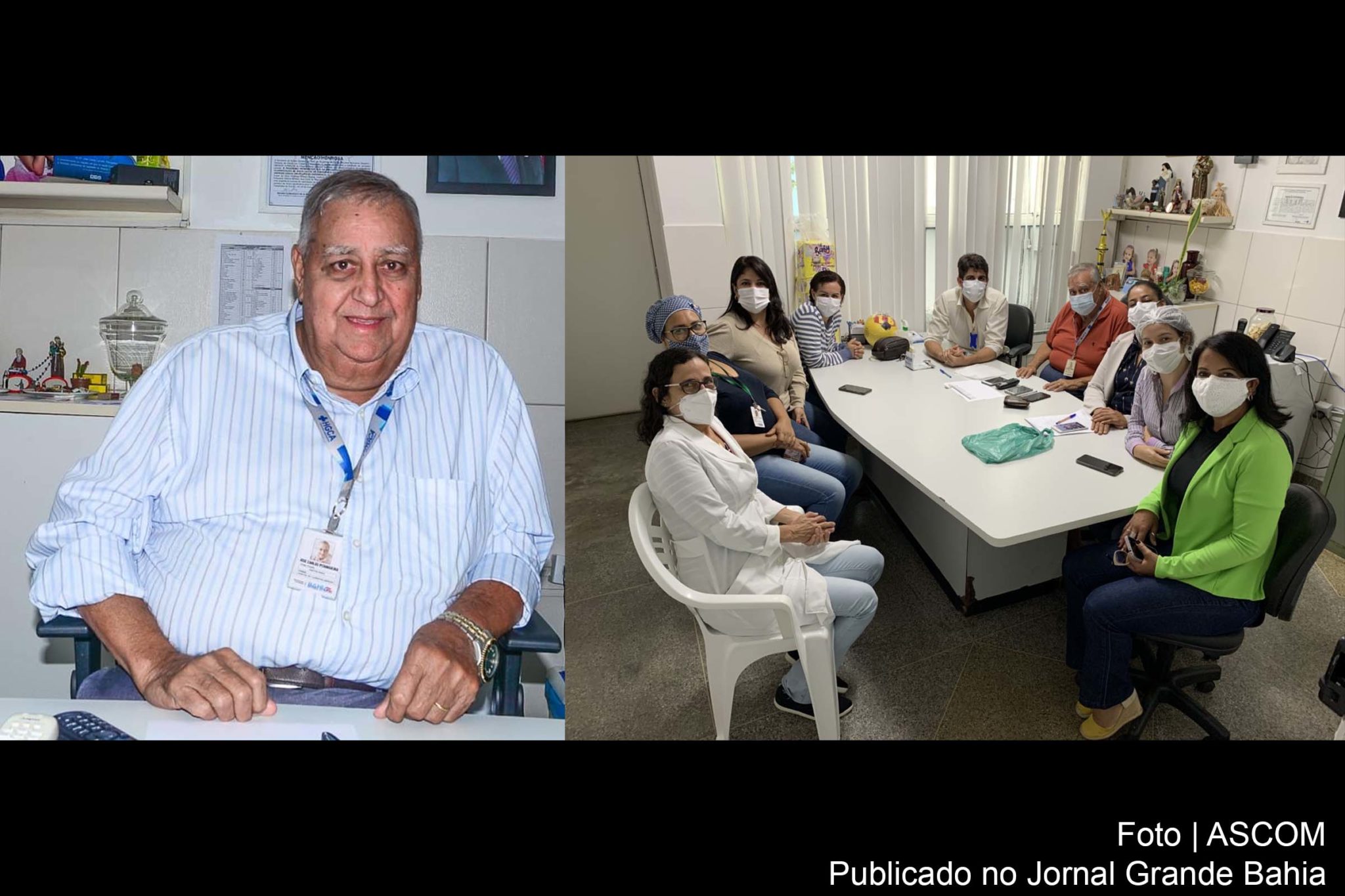 José Carlos Pitangueira e membros da equipe comemora 8 anos de gestão do Hospital Geral Clériston Andrade.