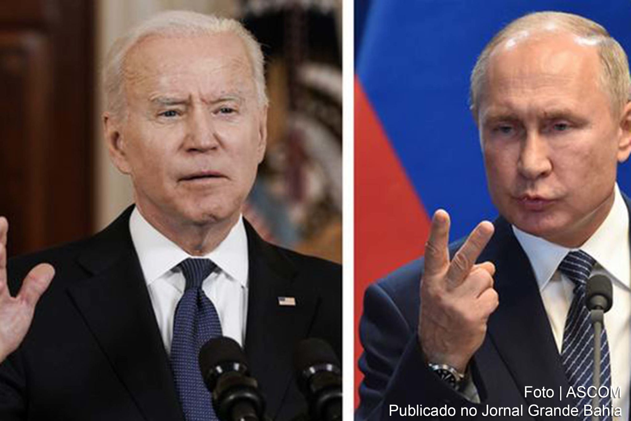 Presidentes Joe Biden e Vladimir Putin têm reunião marcada em Genebra.