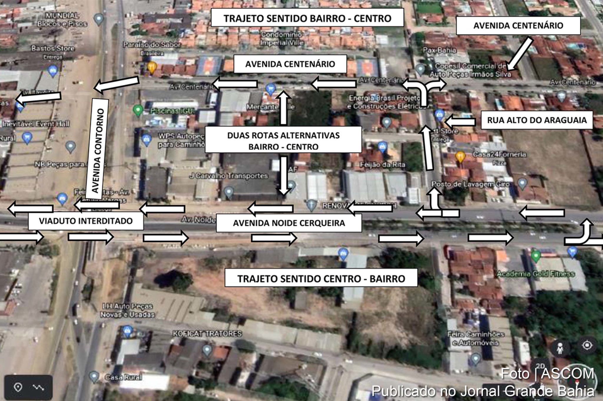 Será implantada uma nova opção de circulação de veículos nas proximidades do Viaduto Francisco Pinto, que liga as avenidas Getúlio Vargas e Noide Cerqueira.