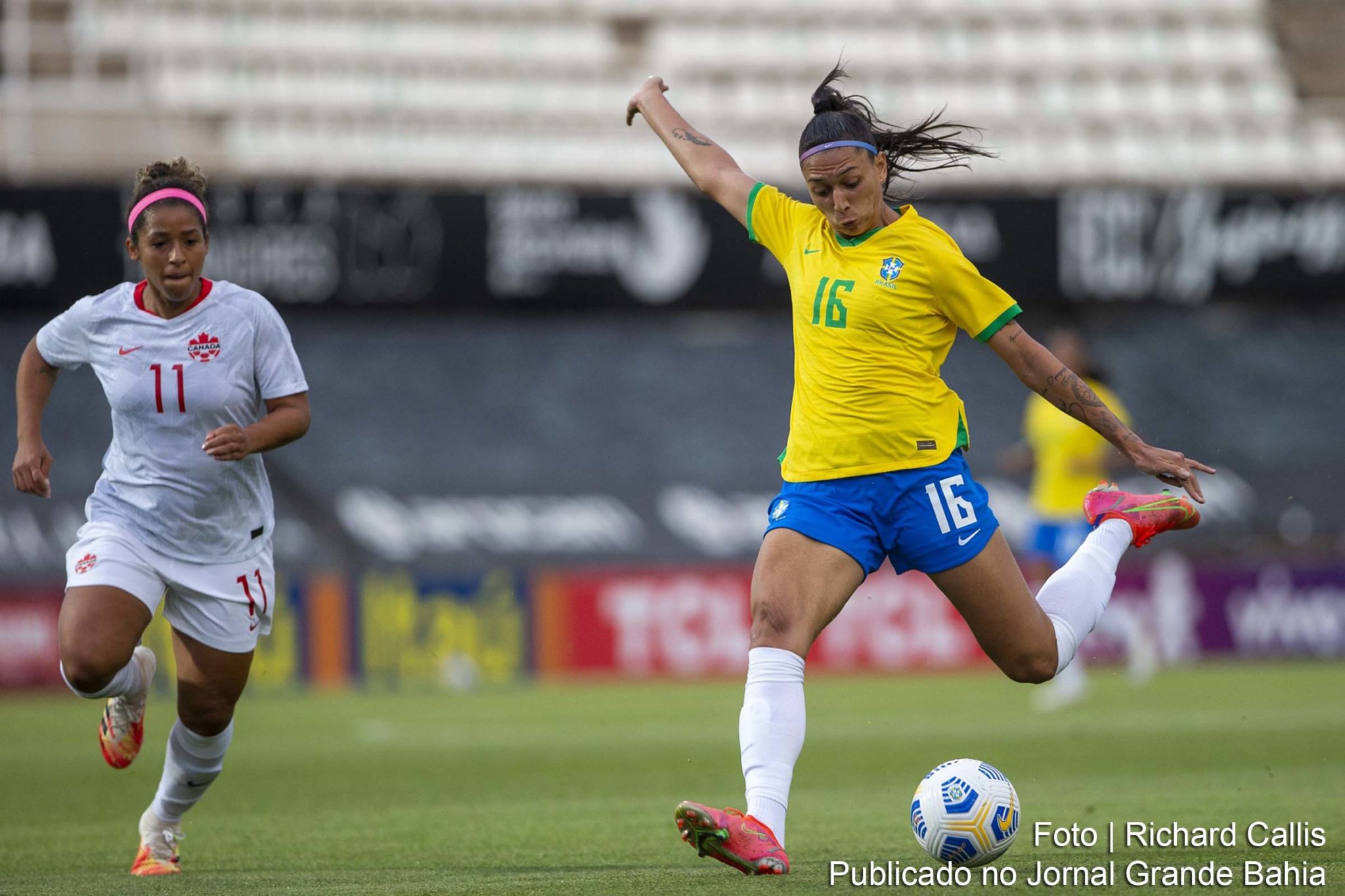 Seleção feminina de futebol do Brasil empata com Canadá no último amistoso antes de Tóquio.