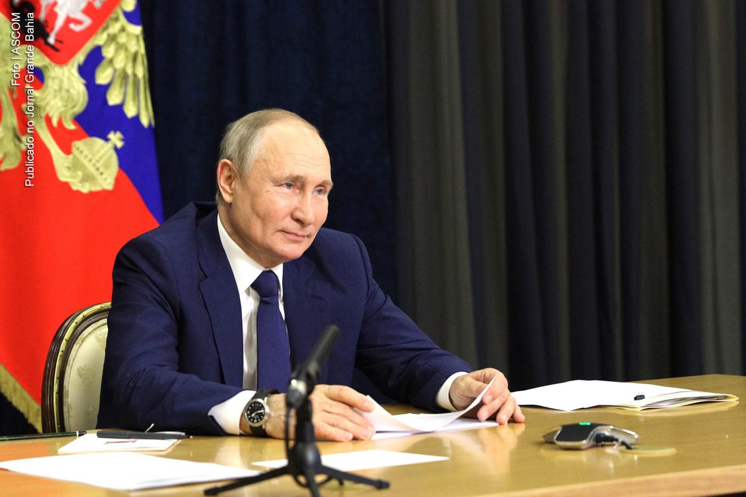 Vladimir Putin, presidente da Rússia. Embora não haja ainda nenhuma decisão oficial quanto à possível desconexão da Rússia do sistema SWIFT, o país já se prepara para tal cenário.