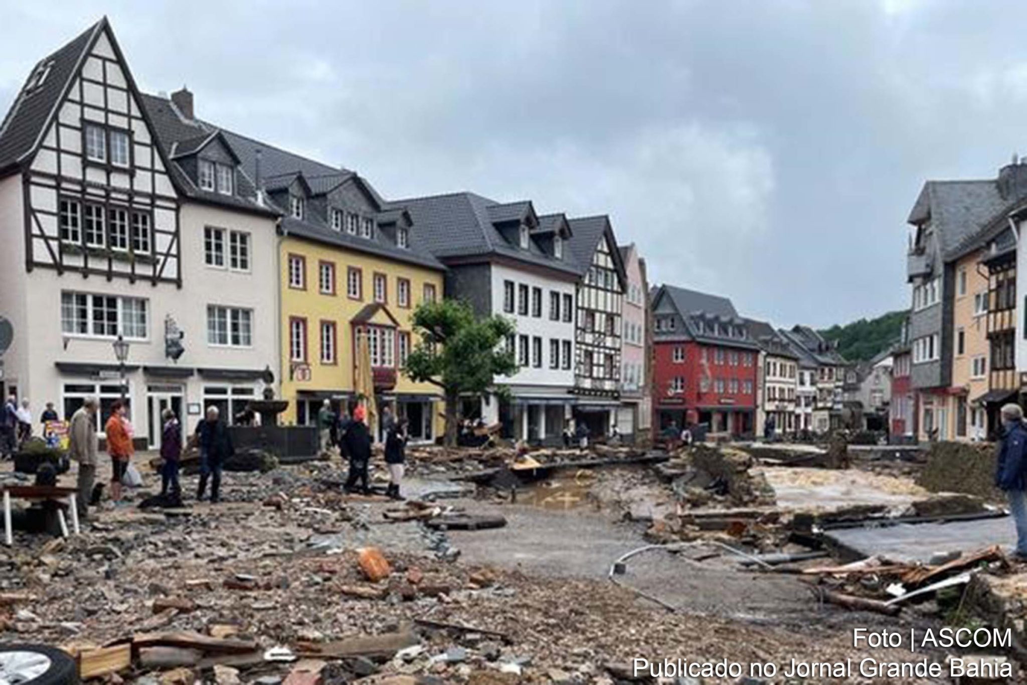 A extensão da devastação pode ser vista na cidade de Bad Münstereifel, perto de onde mora o repórter da DW.
