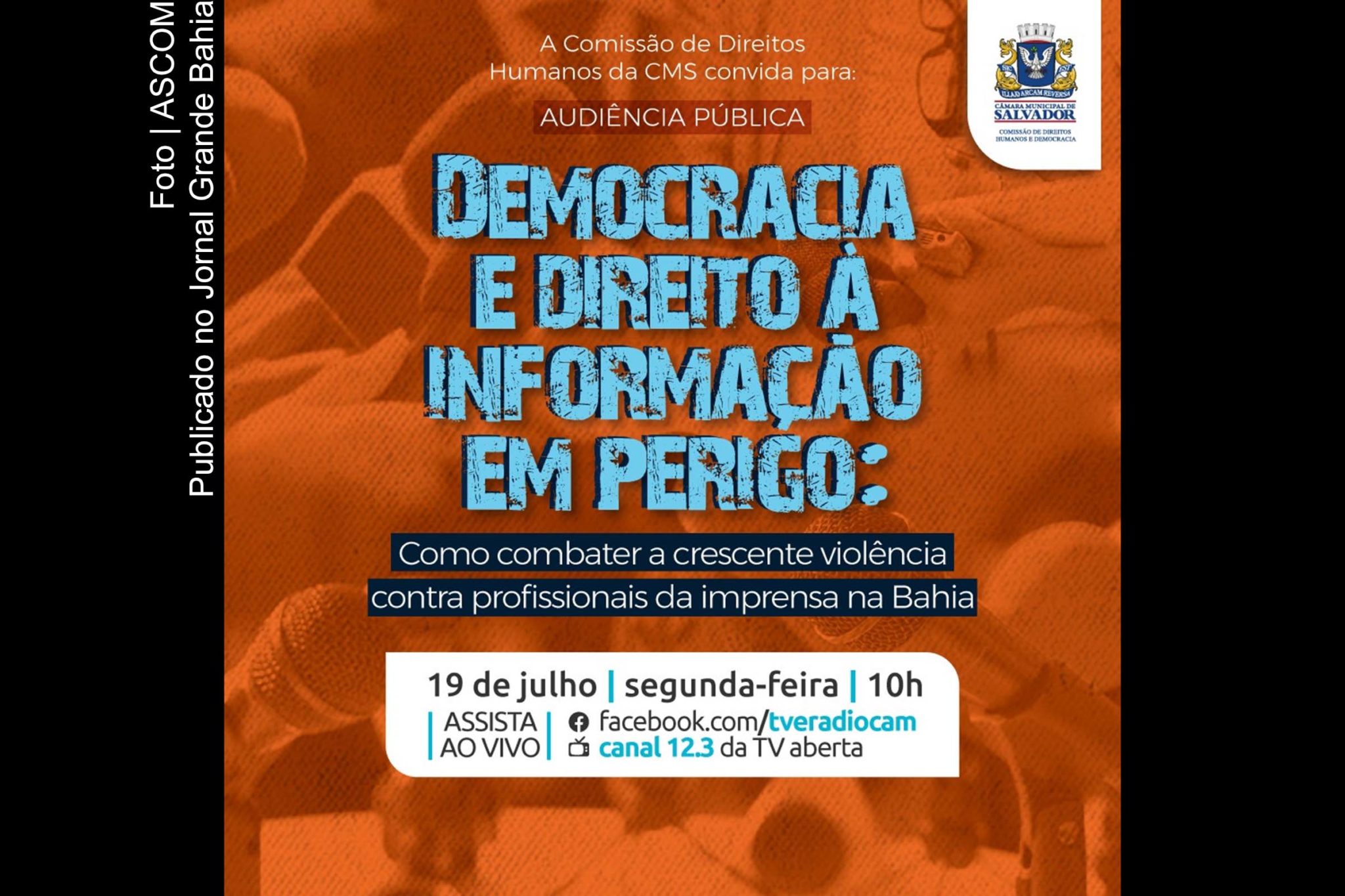 O objetivo do debate é identificar e apontar formas de combate à crescente violência contra profissionais de imprensa na Bahia.