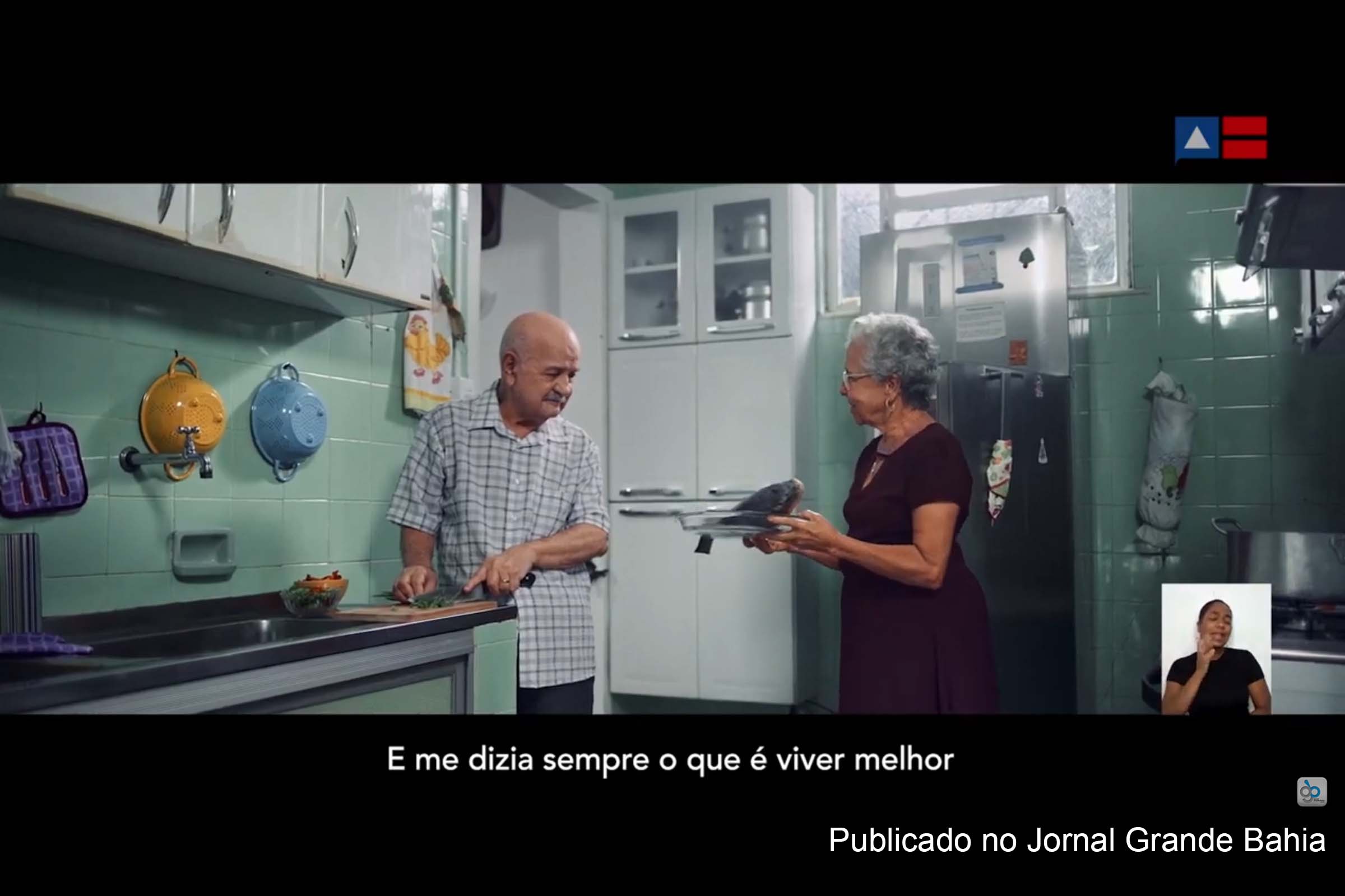 Cena do vídeo ‘Naquela Mesa’, do Governo do Estado da Bahia. Filme ganhou a Medalha de Bronze na categoria TV e Cinema dos Prêmios Lusófonos da Criatividade.