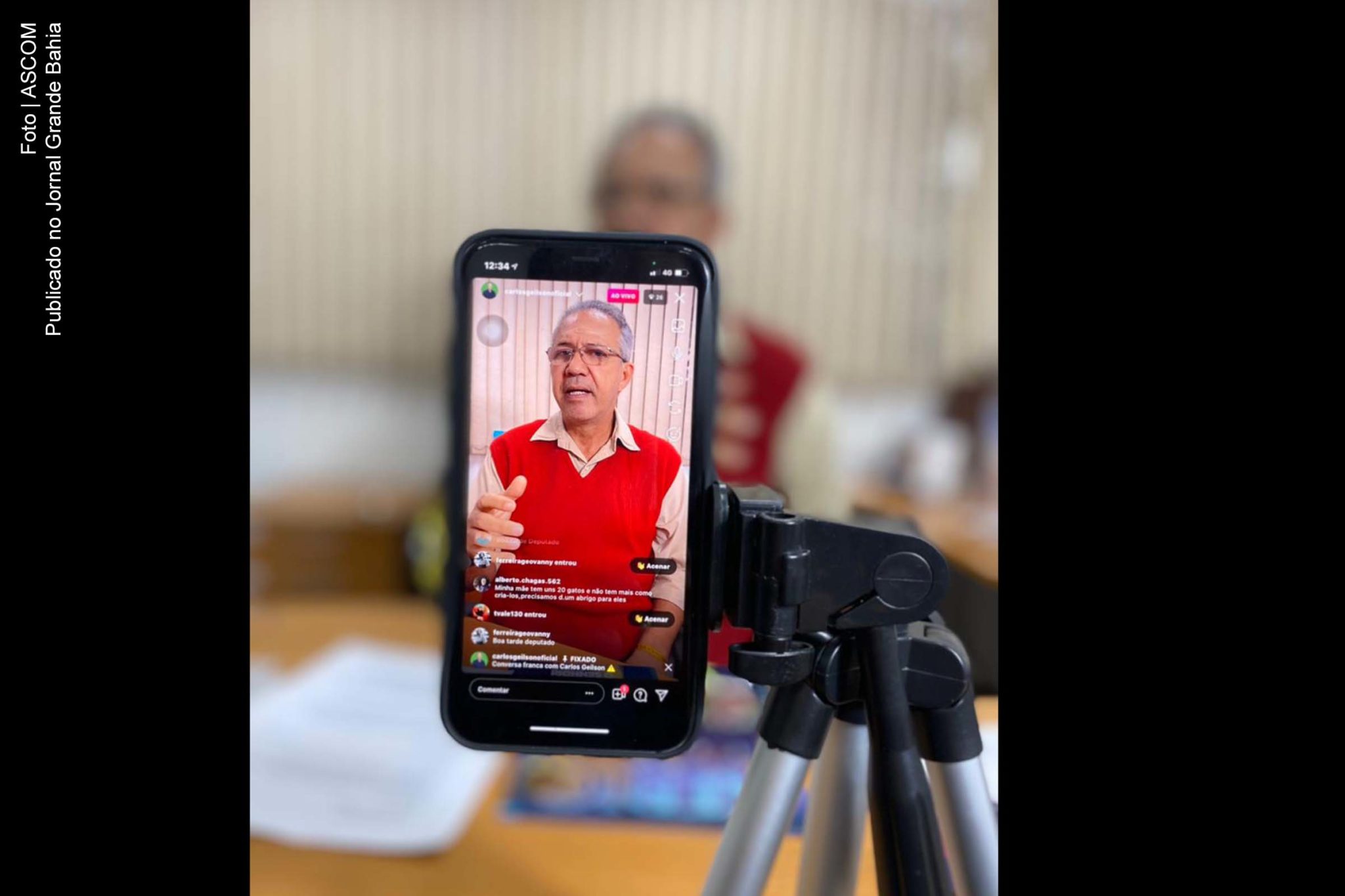 Deputado estadual Carlos Geilson (PSB-BA) protesta contra fiscalização do pagamento do IPVA e denúncia finalidade arrecadatória do governo do estado.