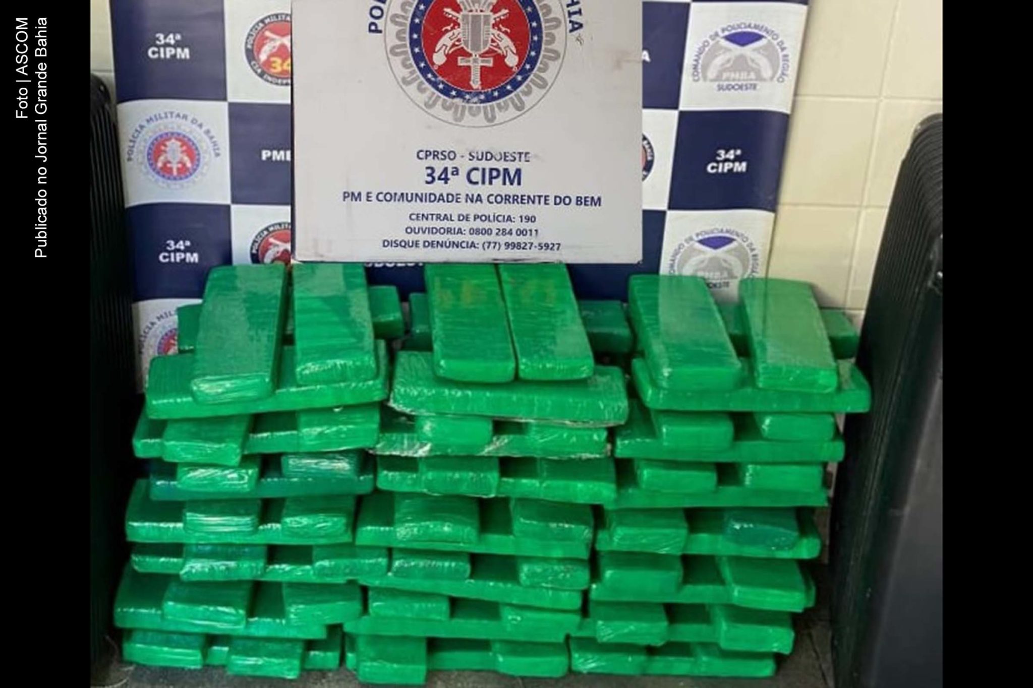 Droga transportada de São Paulo até Feira de Santana é apreendida.