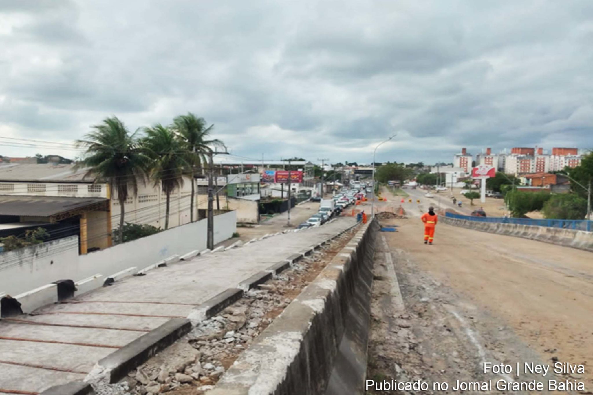 As obras de duplicação começam a avançar. O serviço está 60% concluído.