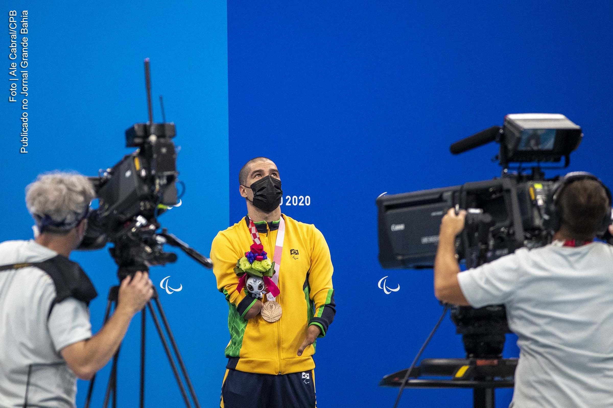 Daniel Dias ganha medalha de bronze na natação durante os Jogos Paralímpicos Tóquio 2020.