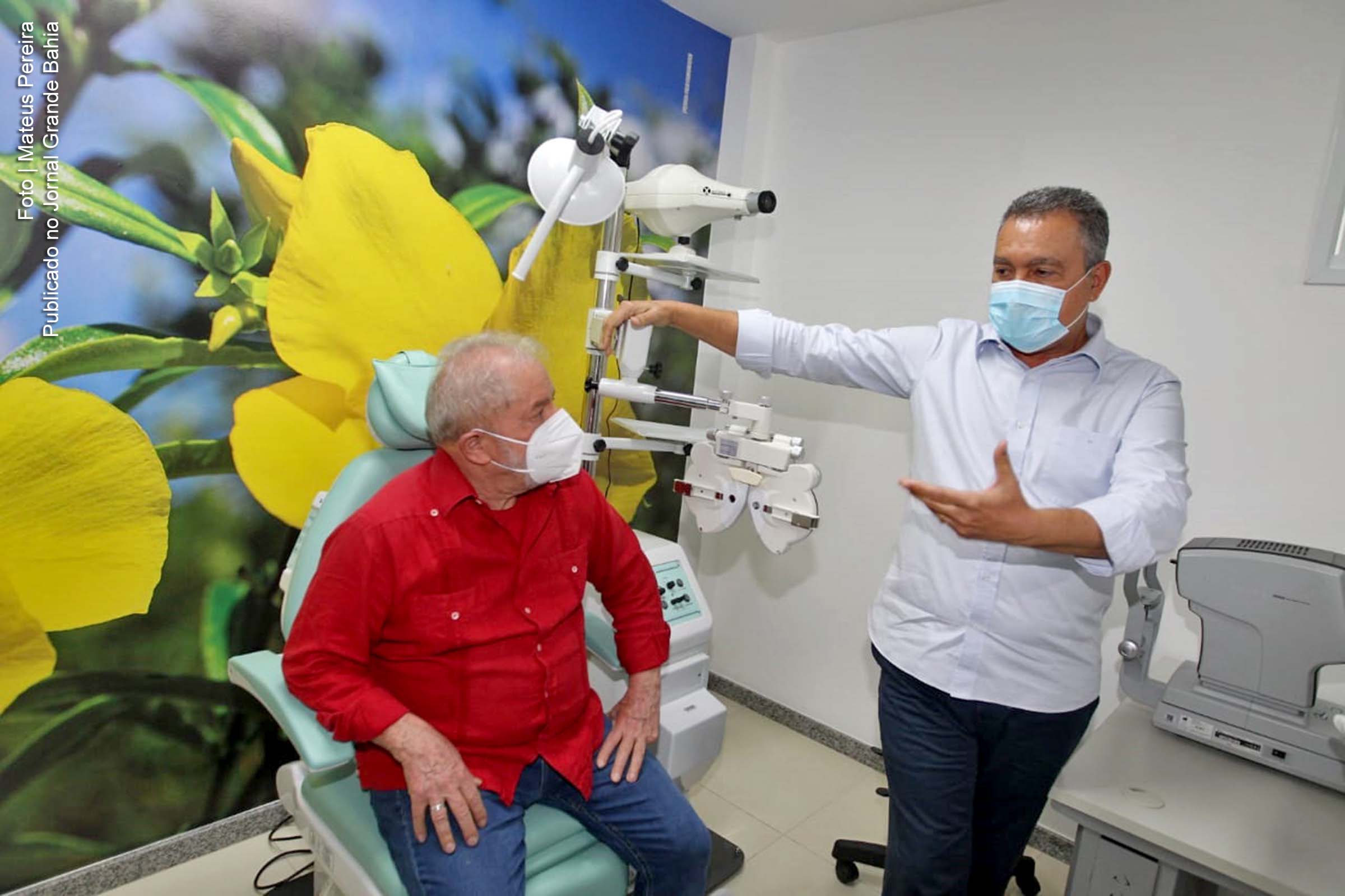 Ex-presidente Lula e o governador Rui Costa visitam obras da policlínica em Narandiba, em Salvador.