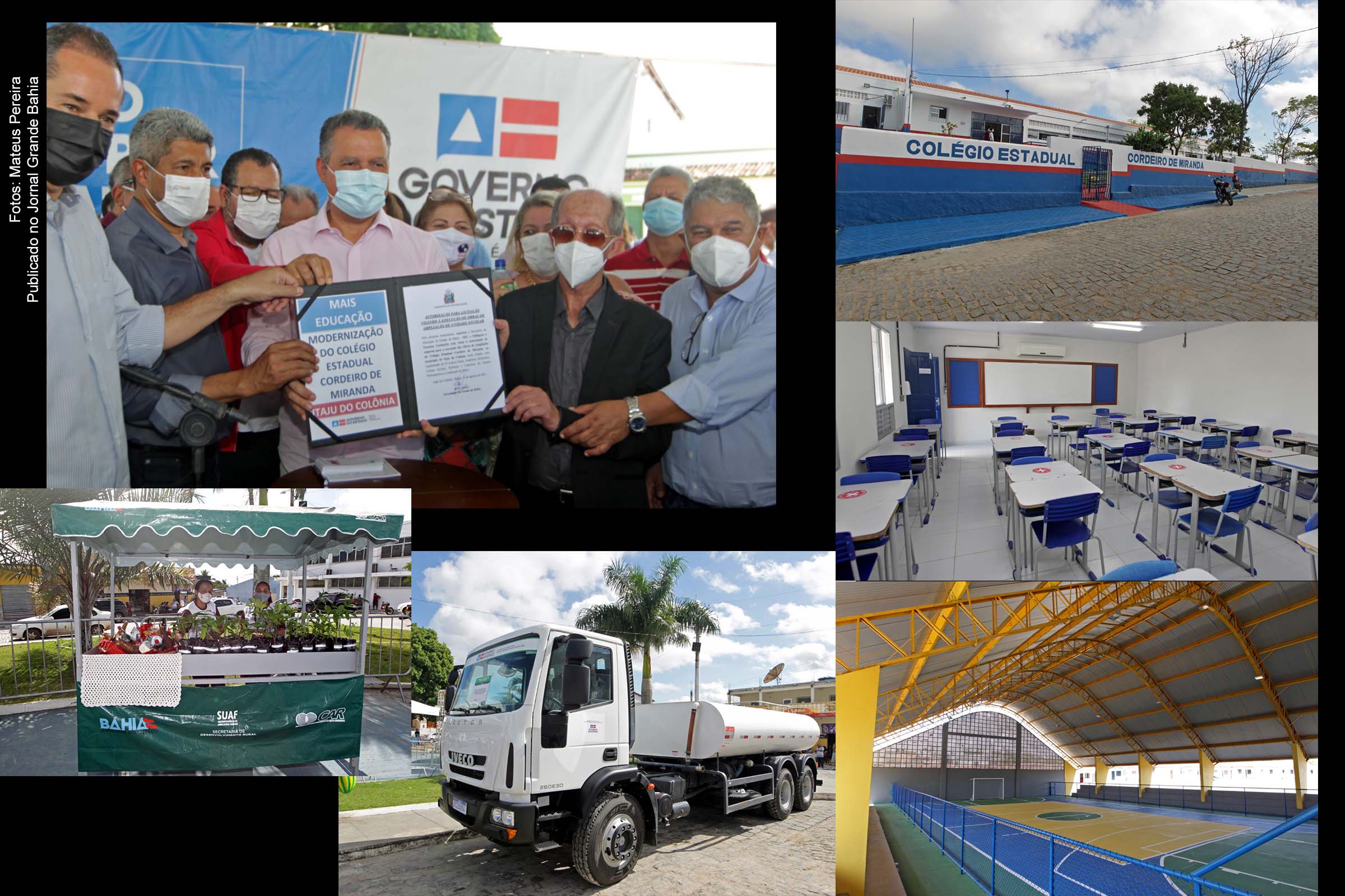 Itaju do Colônia, governador Rui Costa inaugura obras, autoriza serviços e entrega equipamentos.