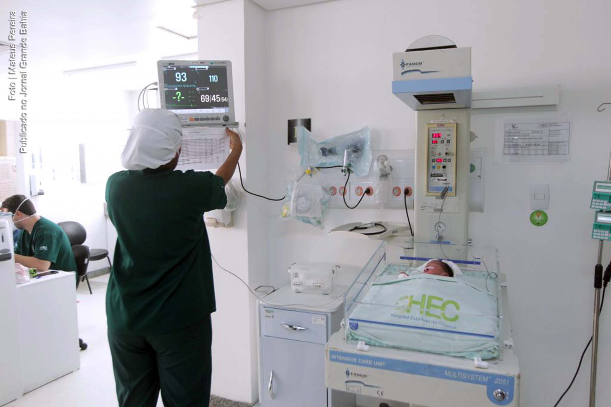 Instalações do Hospital da Criança (HEC). Unidade estadual de saúde é sediada em Feira de Santana.
