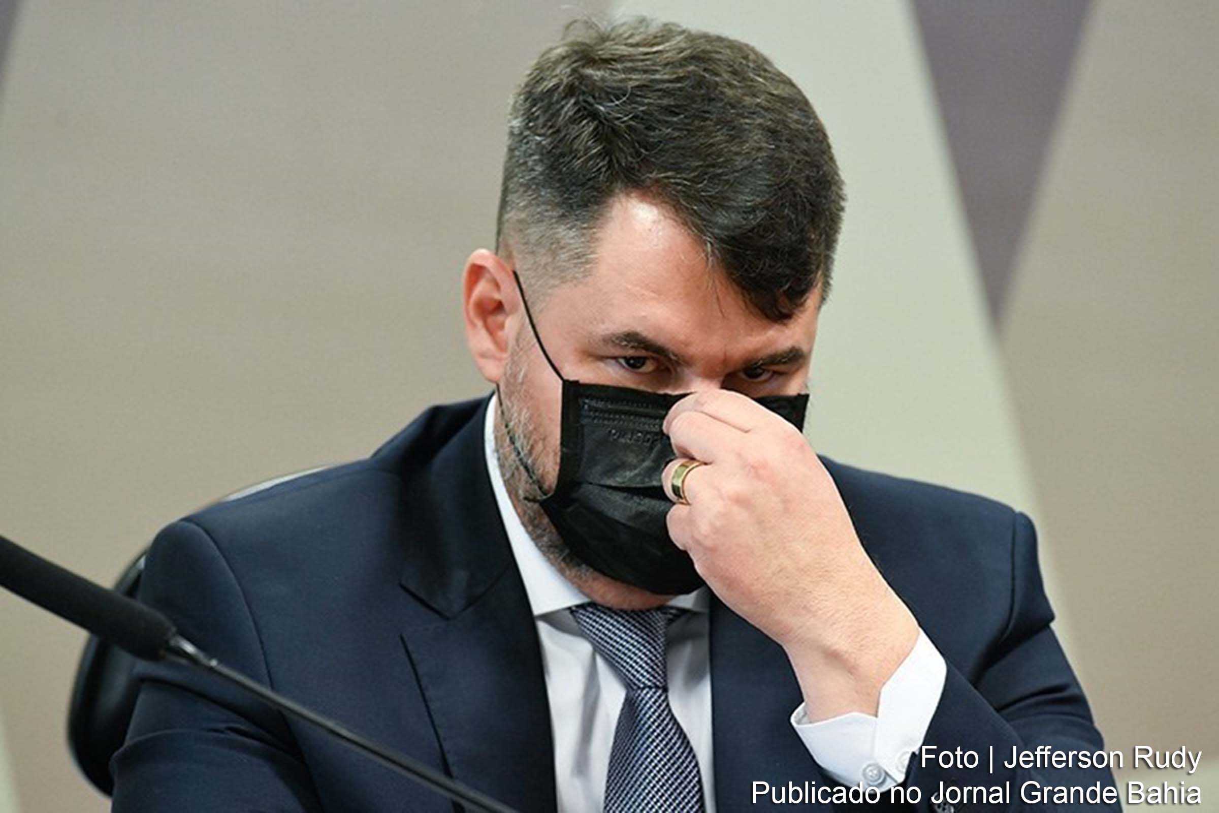 Advogado Túlio Belchior da Silveira em depoimento à CPI da Pandemia do Senado Federal.