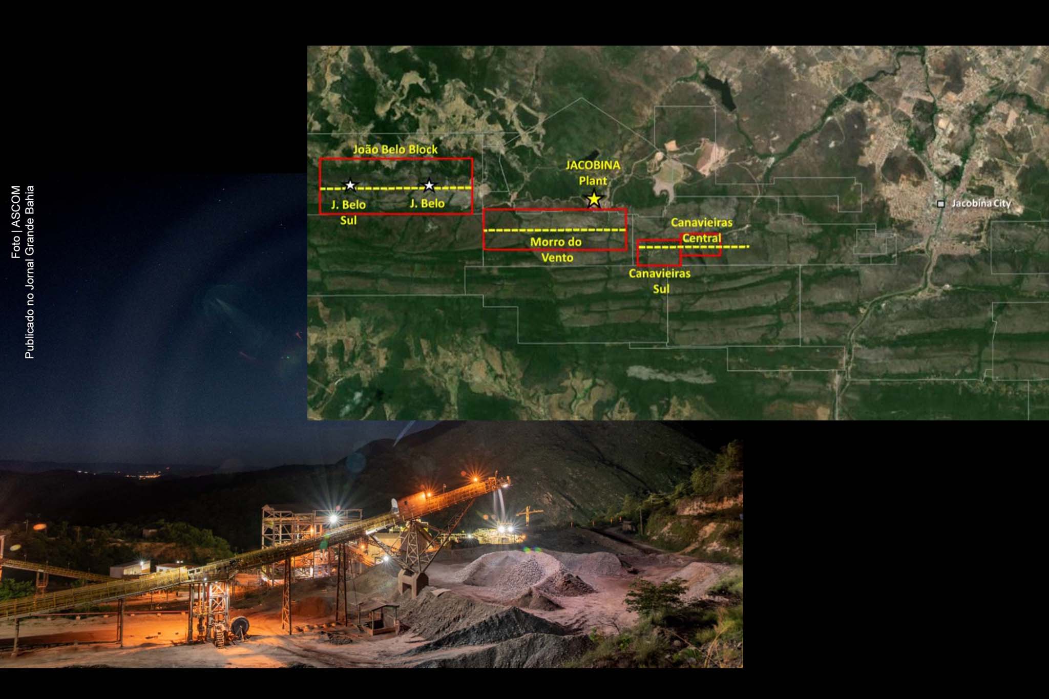 Resultados, segundo empresa Yamana , são decorrentes do 'excepcional potencial' de crescimento de longo prazo do projeto localizado no município de Jacobina e a capacidade de estender ainda mais a vida estratégica da mina de ouro.