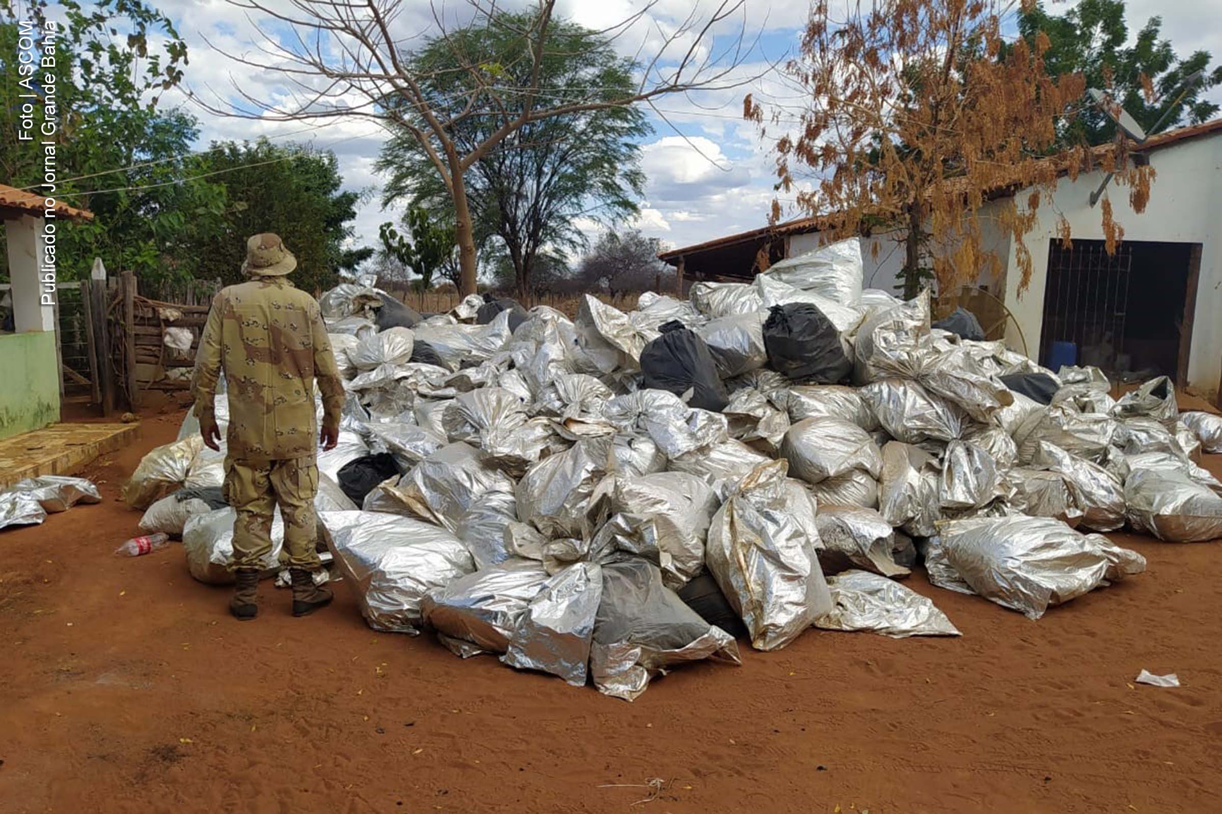 A Polícia Militar realizou uma das maiores apreensões de drogas da história da Bahia.