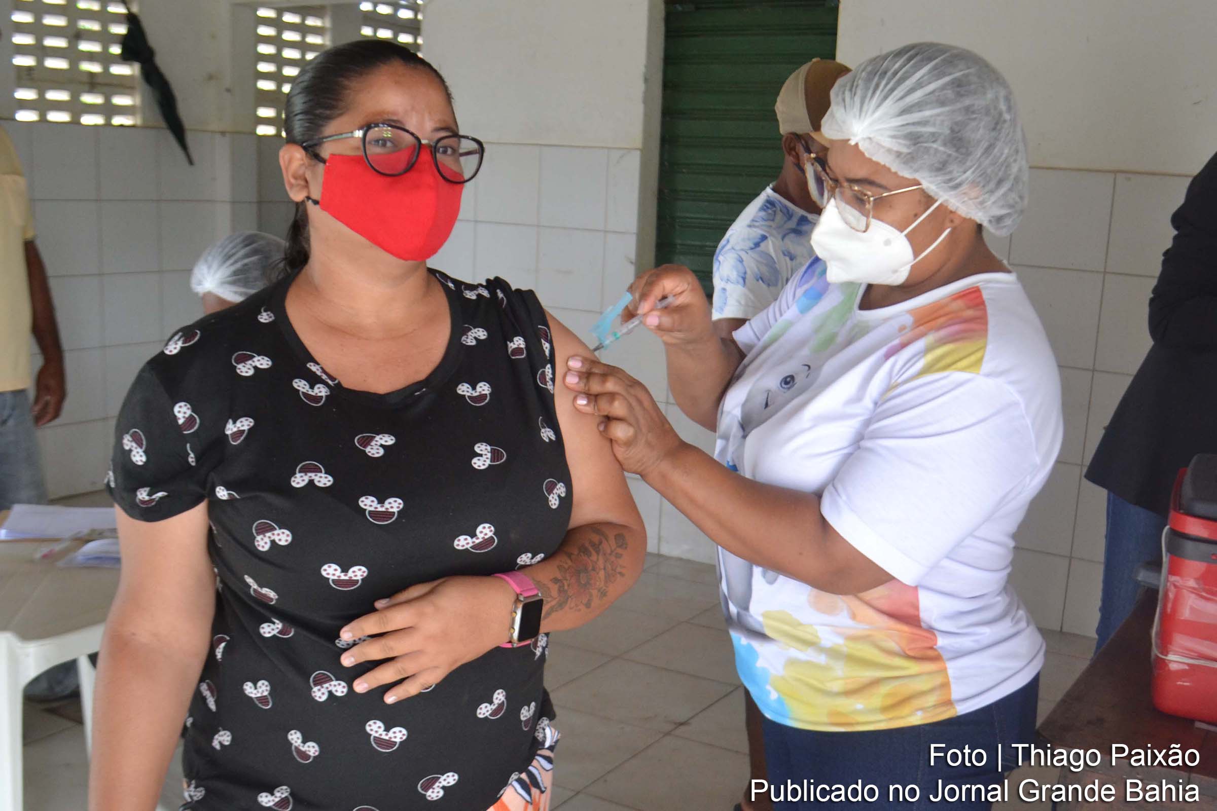 Equipe percorreu os distritos de Tiquaruçu, Jaguara, Bonfim de Feira, Humildes, Matinha e Maria Quitéria, conscientizando as pessoas para a importância de estarem vacinadas.