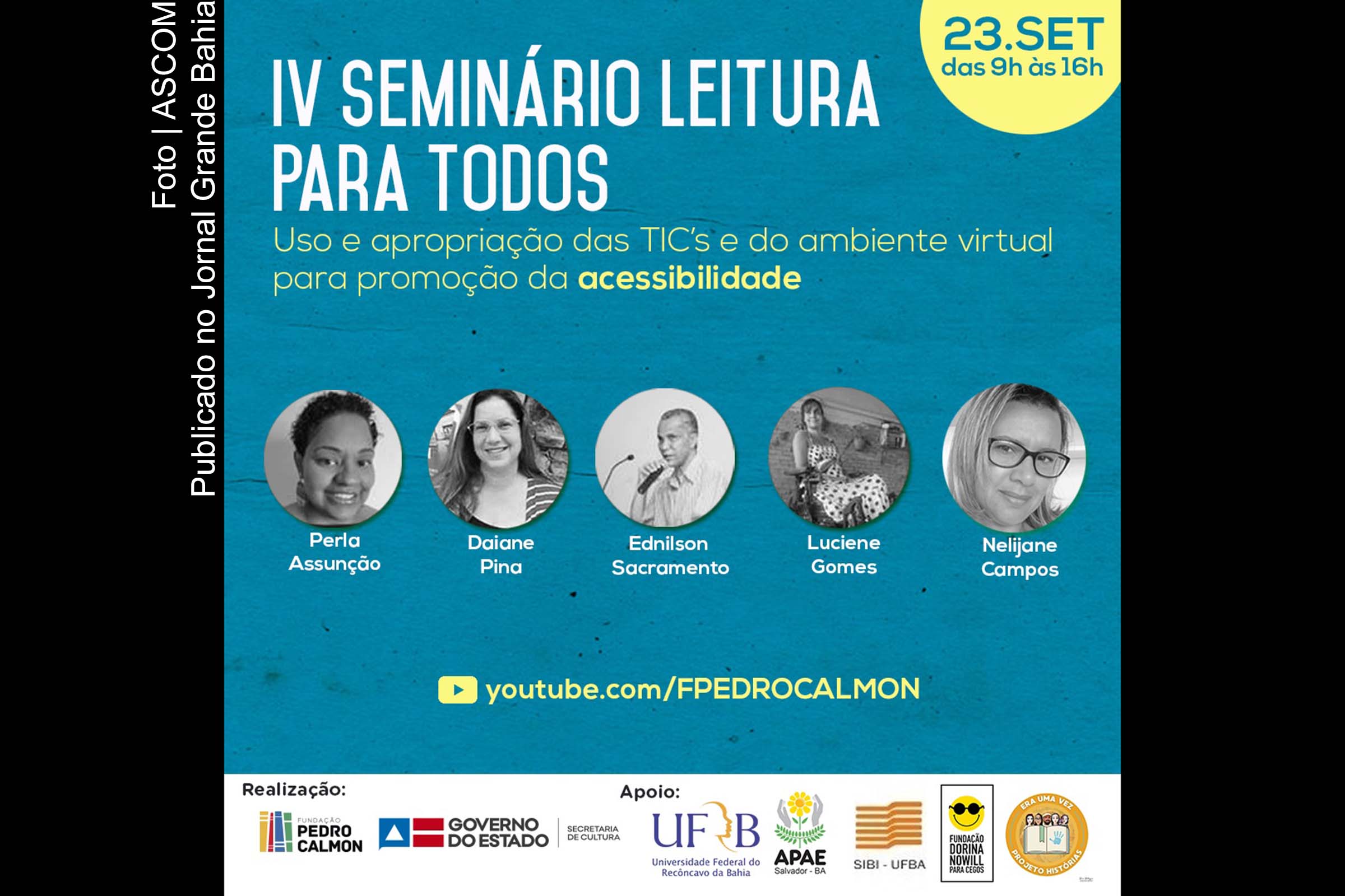 Cartaz anuncia IV Seminário Leitura para Todos.