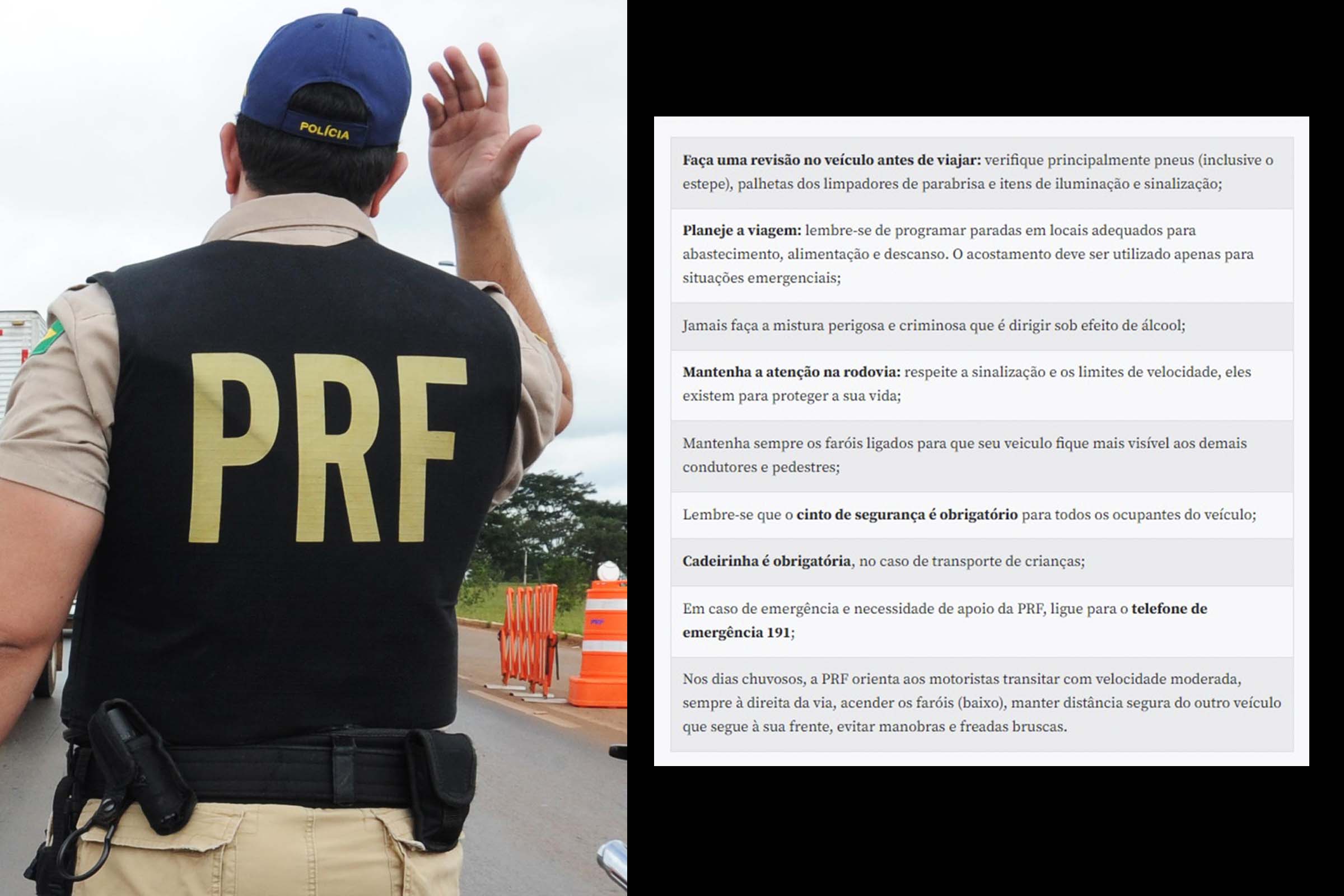 Dicas para uma viagem segura de carro.