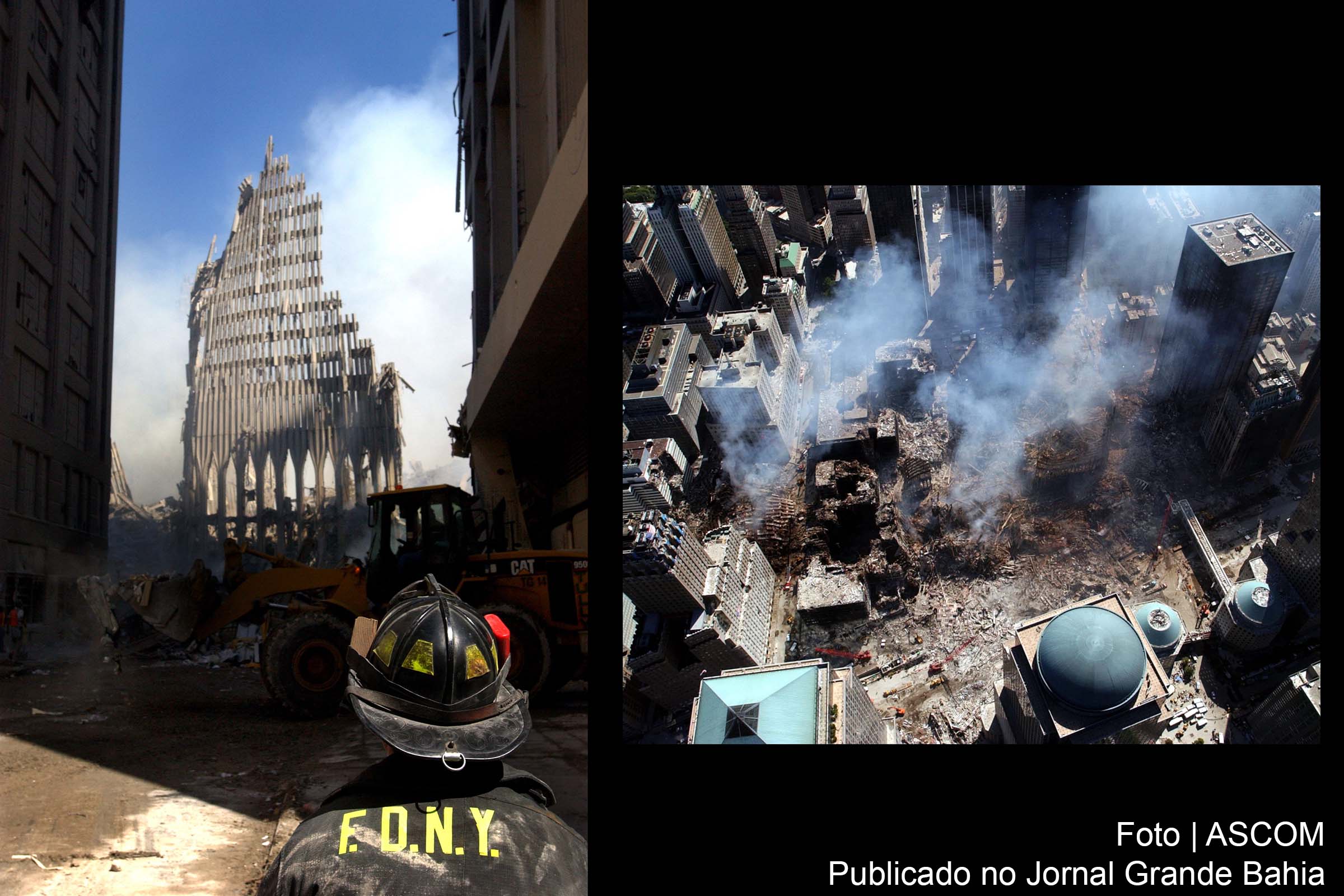 Em 11 de setembro de 2001 ocorria o ataque terrorista aos World Trade Center, em Nova Iorque, EUA.