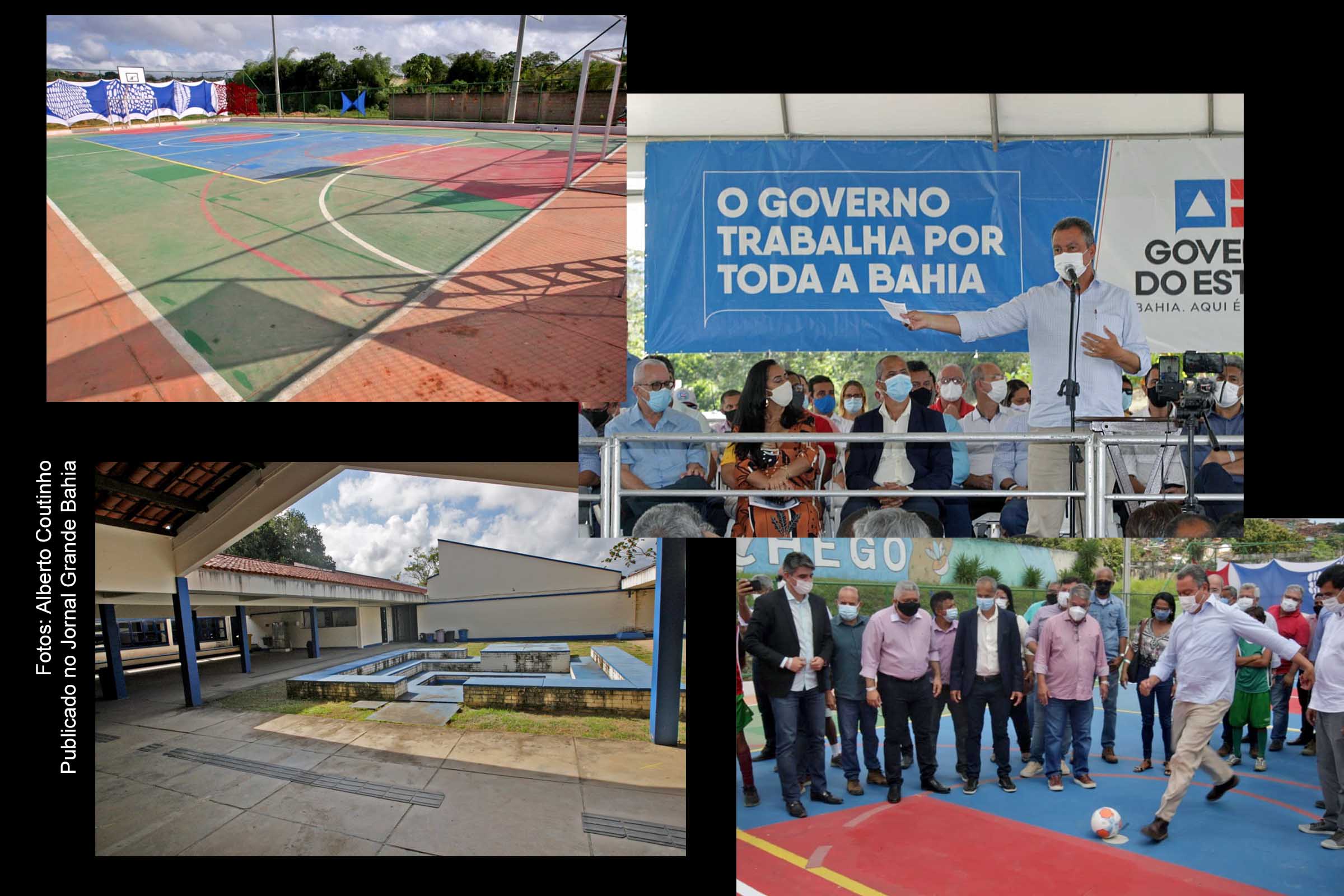 Anúncio de R$ 14 milhões em investimentos e inauguração de quadra poliesportiva marcam visita do governador Rui Costa à Camacã.