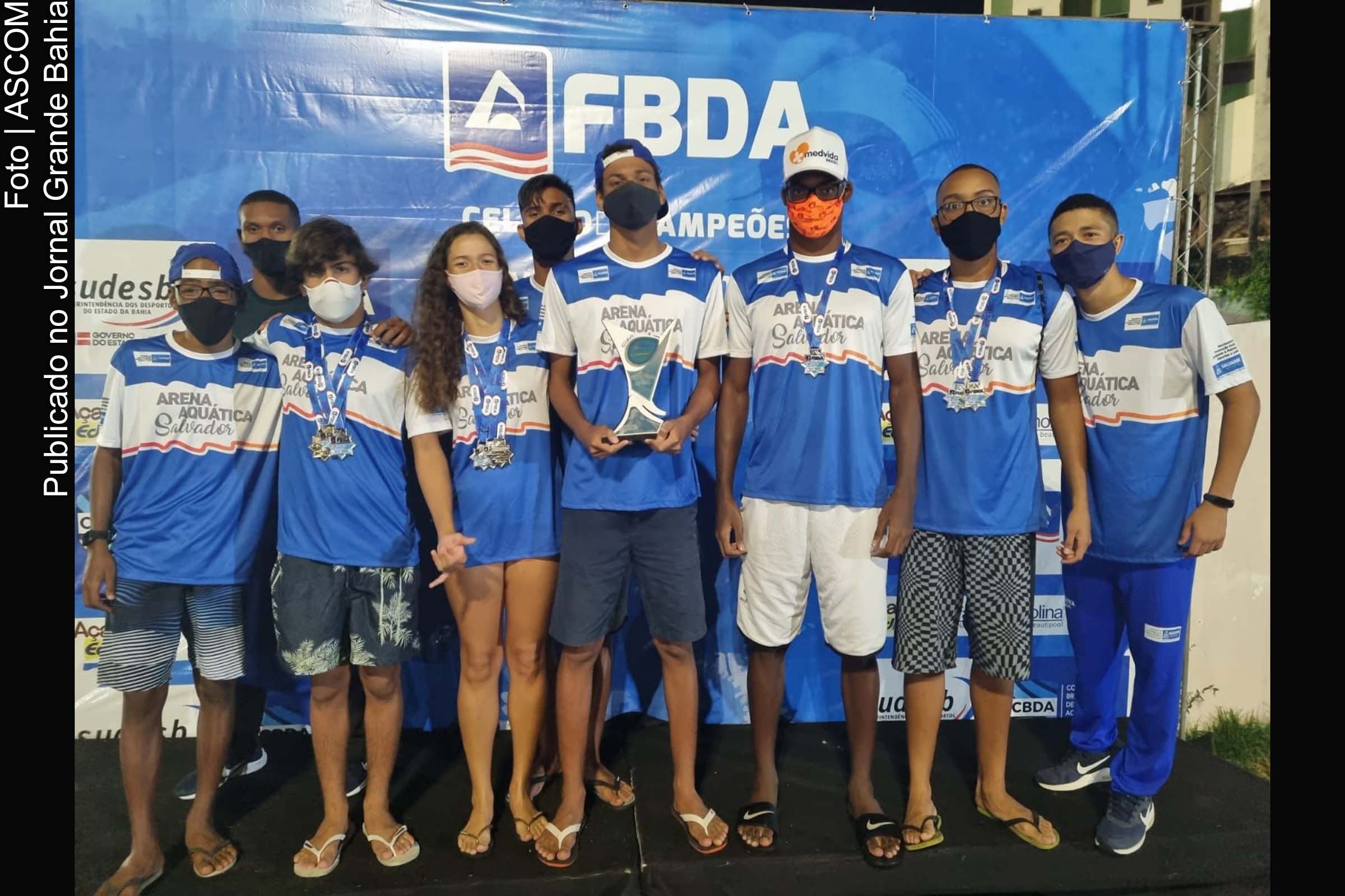Equipe de alta performance da Arena Aquática de Salvador conquistou o terceiro lugar no pódio, em campeonato organizado pela FBDA.