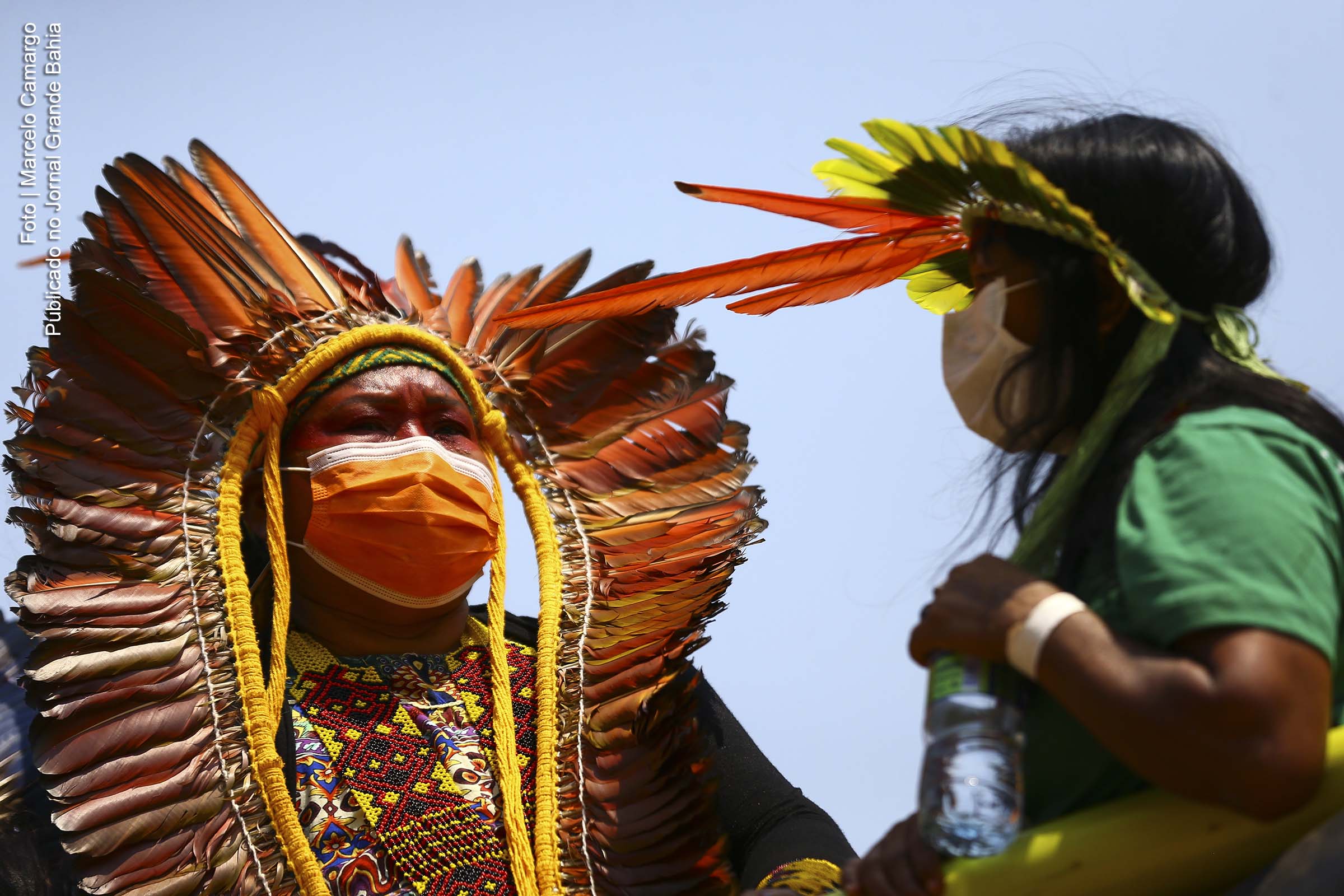 Participantes da 2ª Marcha Nacional das Mulheres Indígenas em Brasília.