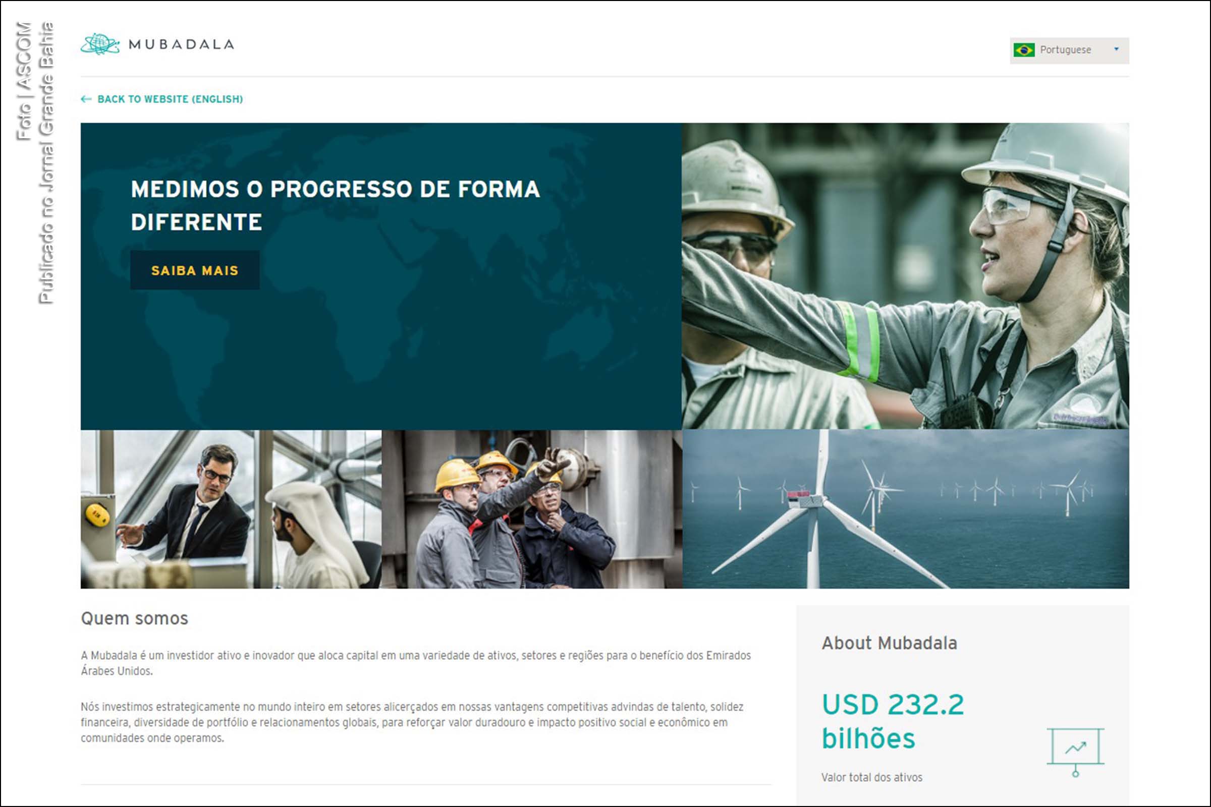 Mubadala Investment Company é fundo soberano, que funciona como holding estatal dos Emirados Árabes Unidos. A organização está fortemente ligada a Mohamed bin Zayed, príncipe herdeiro de Abu Dhabi.