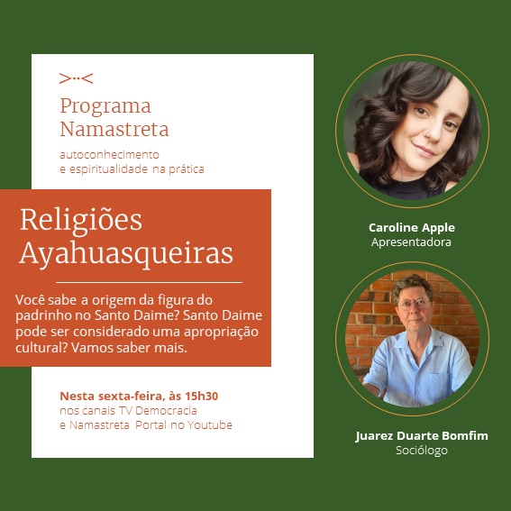 Entrevista sobre Religiões Ayahuasqueiras, do sociólogo Juarez Bomfim a Caroline Apple