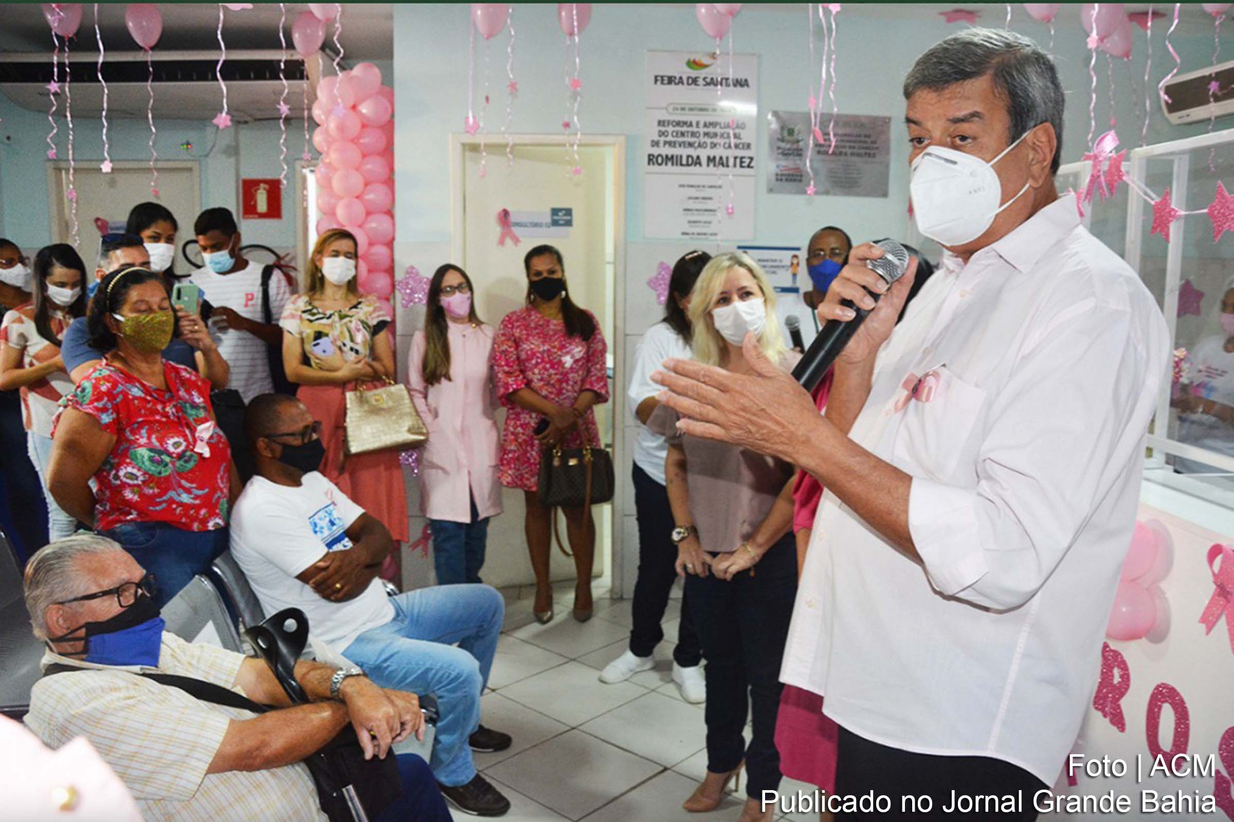 Prefeito Colbert Martins participa do lançamento da edição 2021 do Outubro Rosa realizado pelo CMPC de Feira de Santana.